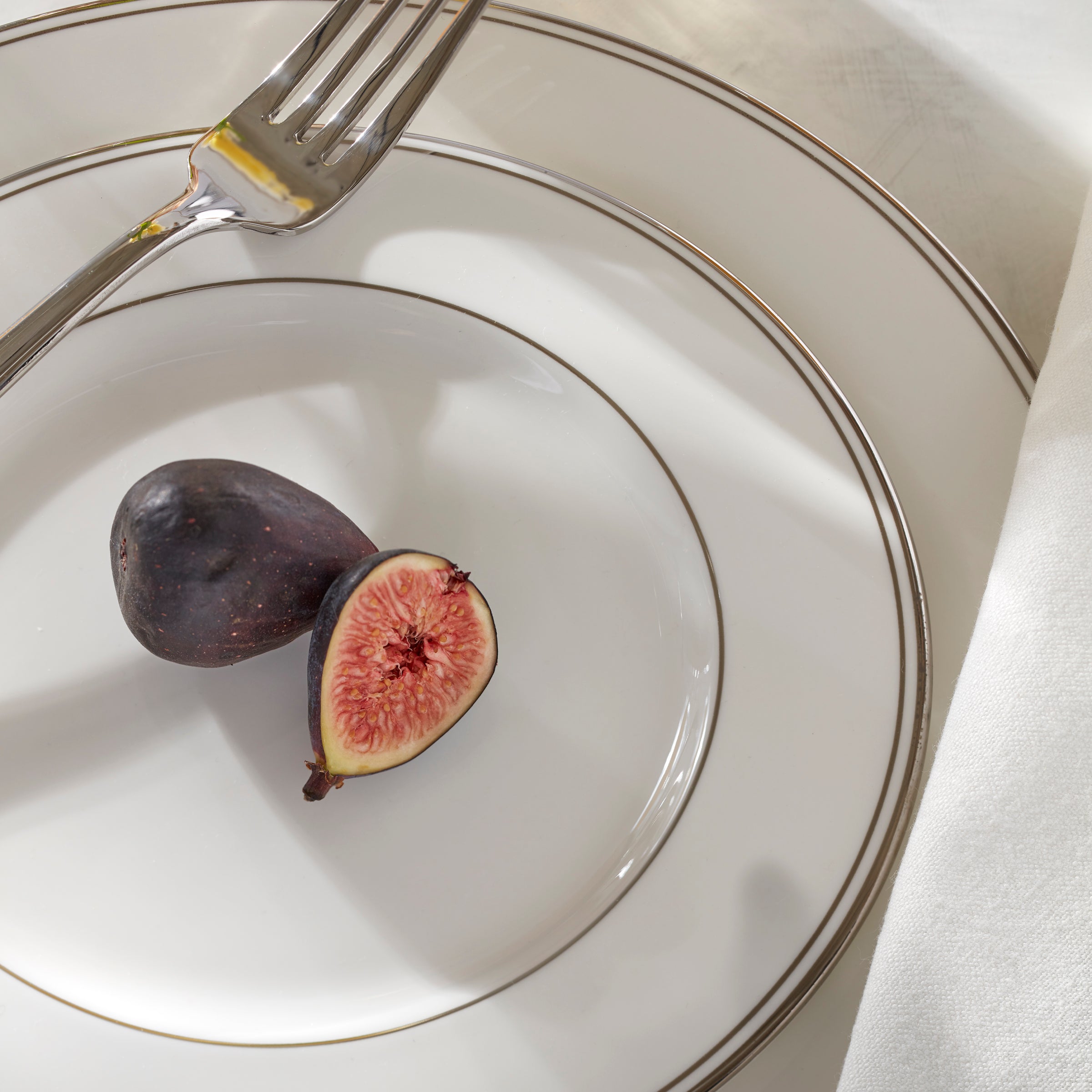 Platinum Accent Porcelain 5-Piece Place Setting | Federal