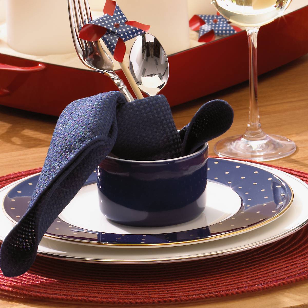 Platinum Accent Porcelain 5-Piece Place Setting | Federal