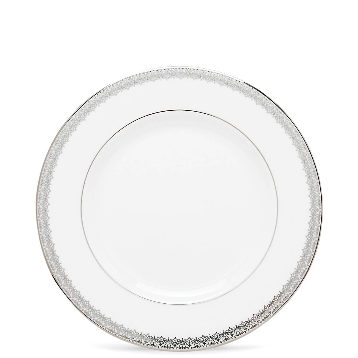Elegant Bone China Salad Plate with Lace Motif | Lace Couture