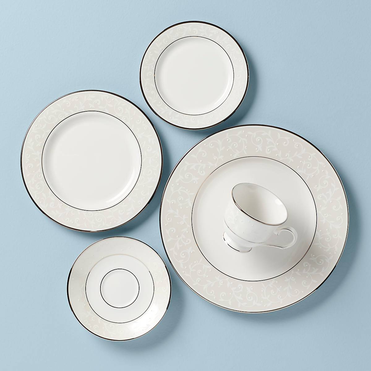 Opal Innocence Bone China Place Setting | 5-Piece Dishwasher-Safe