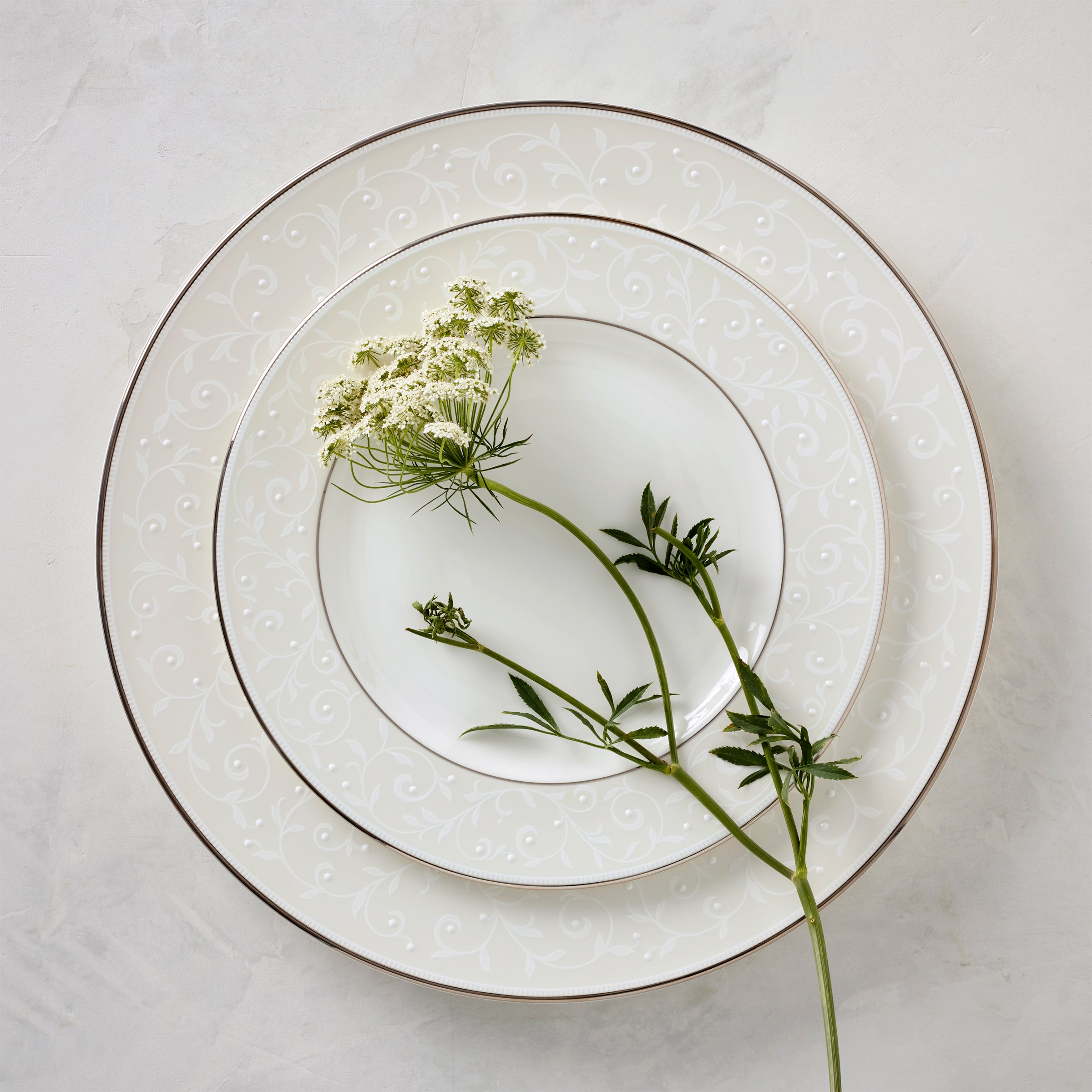 Opal Innocence Bone China Place Setting | 5-Piece Dishwasher-Safe