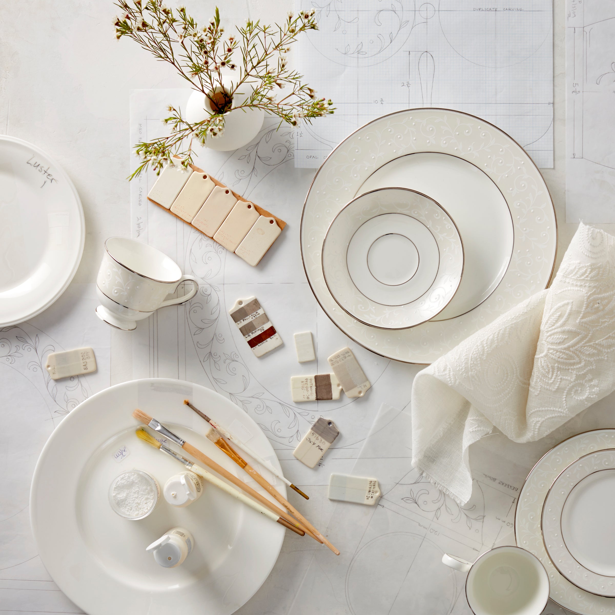 Opal Innocence Bone China Place Setting | 5-Piece Dishwasher-Safe
