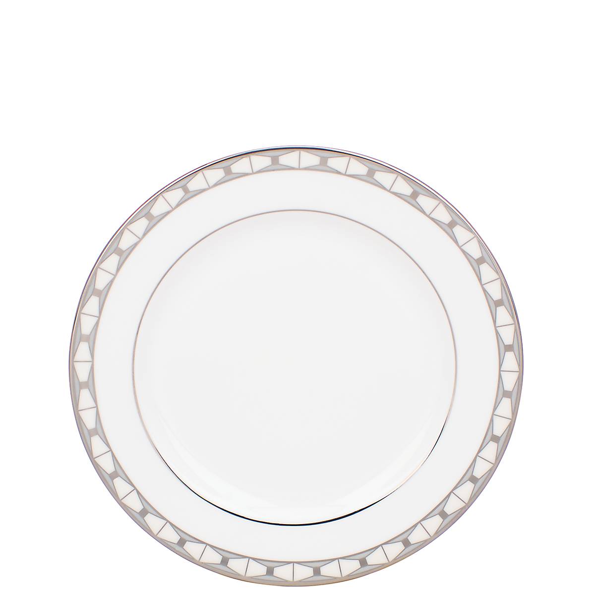 Bread Plate with Geometric Design & Platinum Accents | Kate Spade