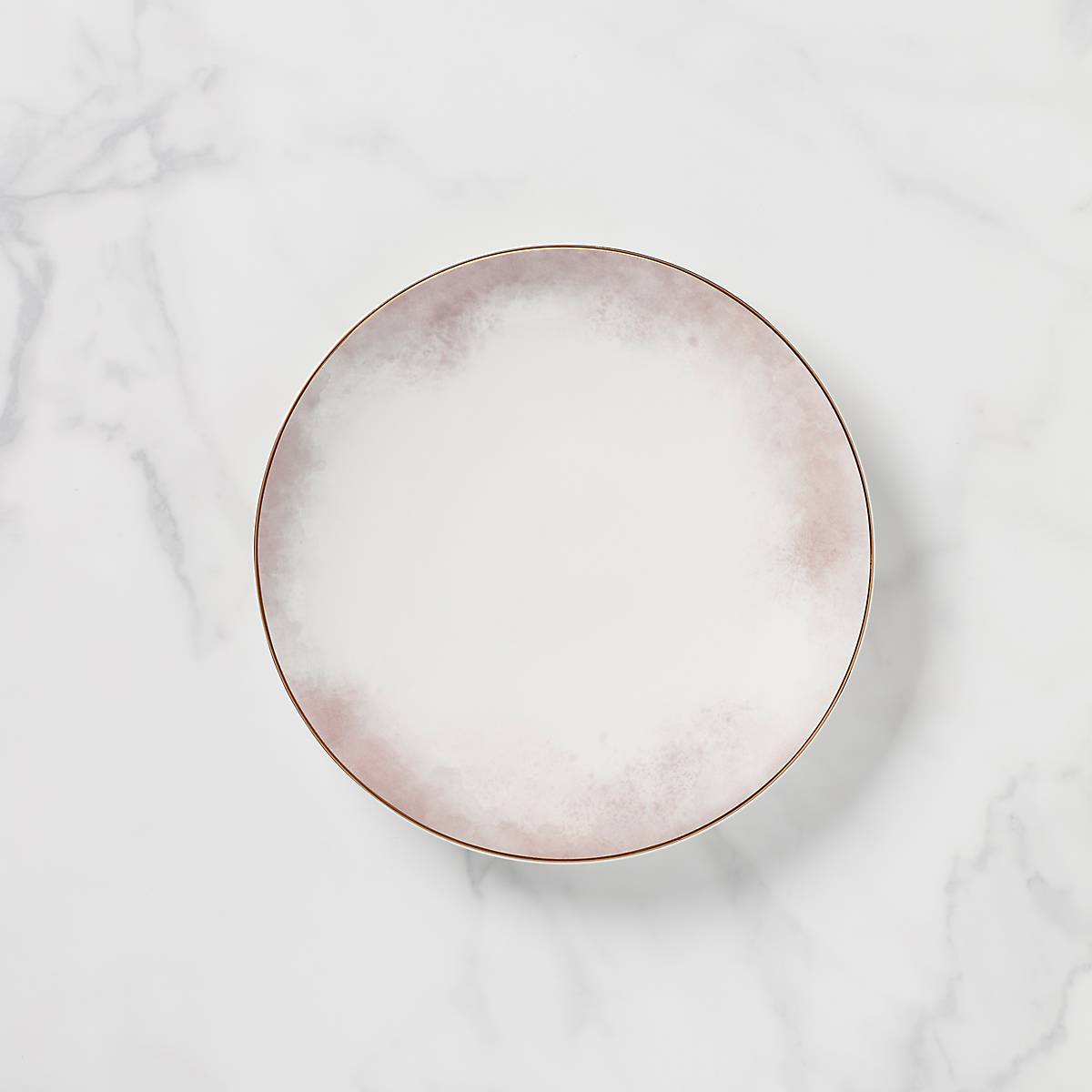 Pink & Grey Watercolor Dinner Plate | Microwave & Dishwasher Safe | Trianna