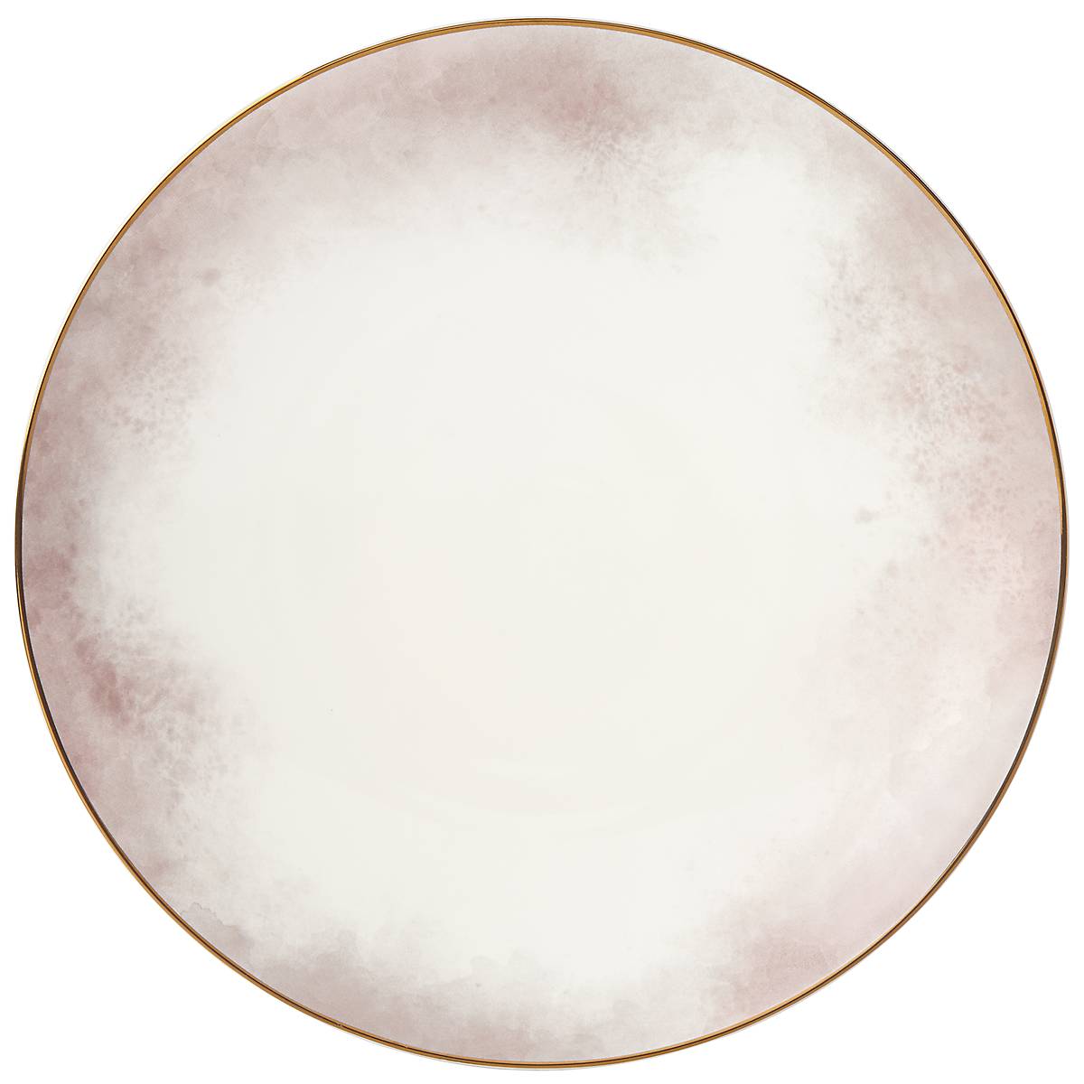 Pink & Grey Watercolor Dinner Plate | Microwave & Dishwasher Safe | Trianna