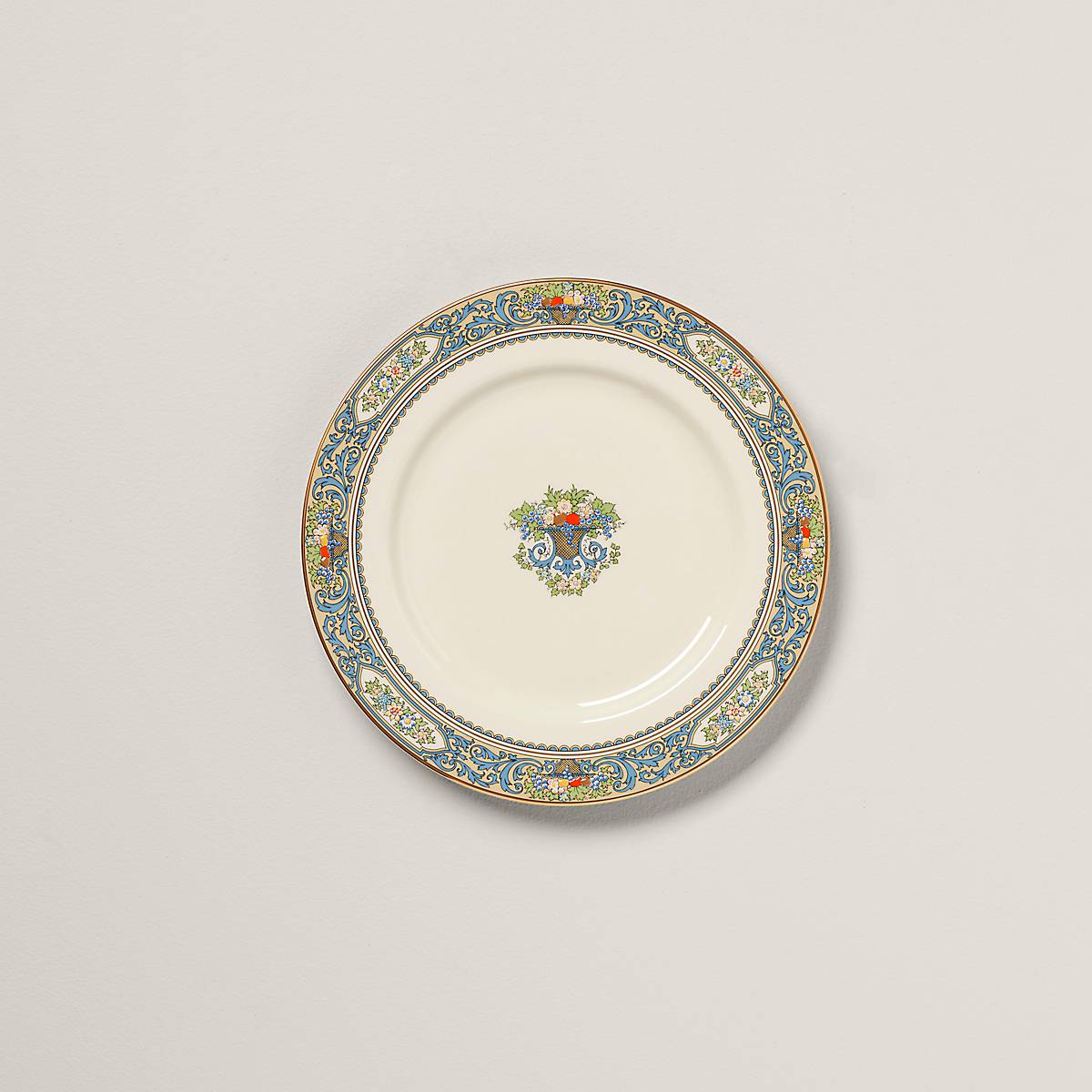 Porcelain Dinner Plate with Gold Accents & Floral Design | Autumn Collection