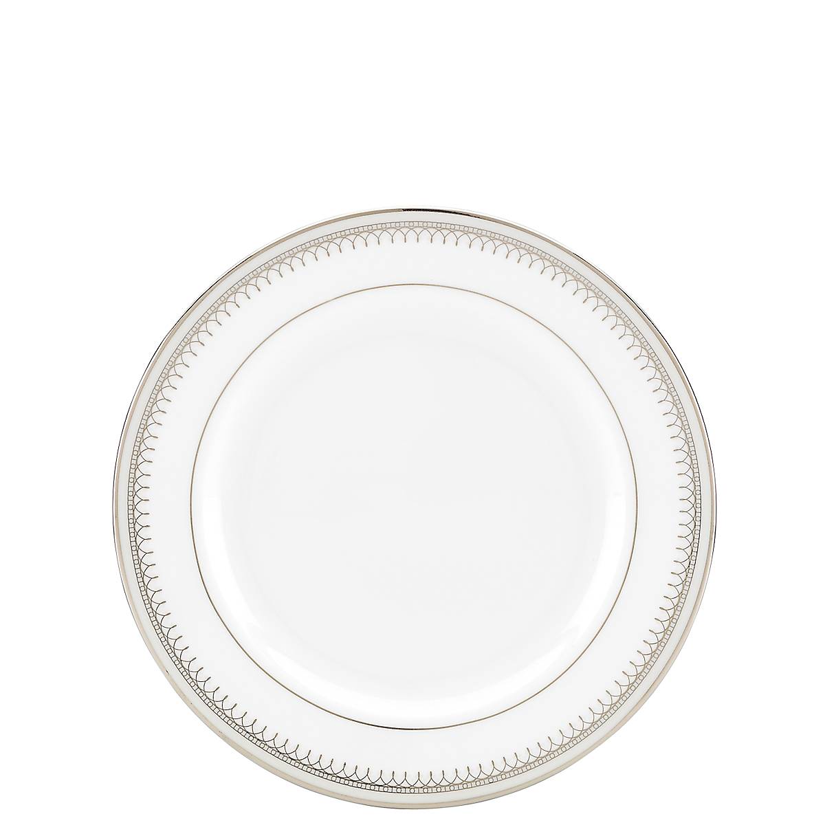 Elegant Bone China Bread Plate with Platinum Accents | Belle Haven
