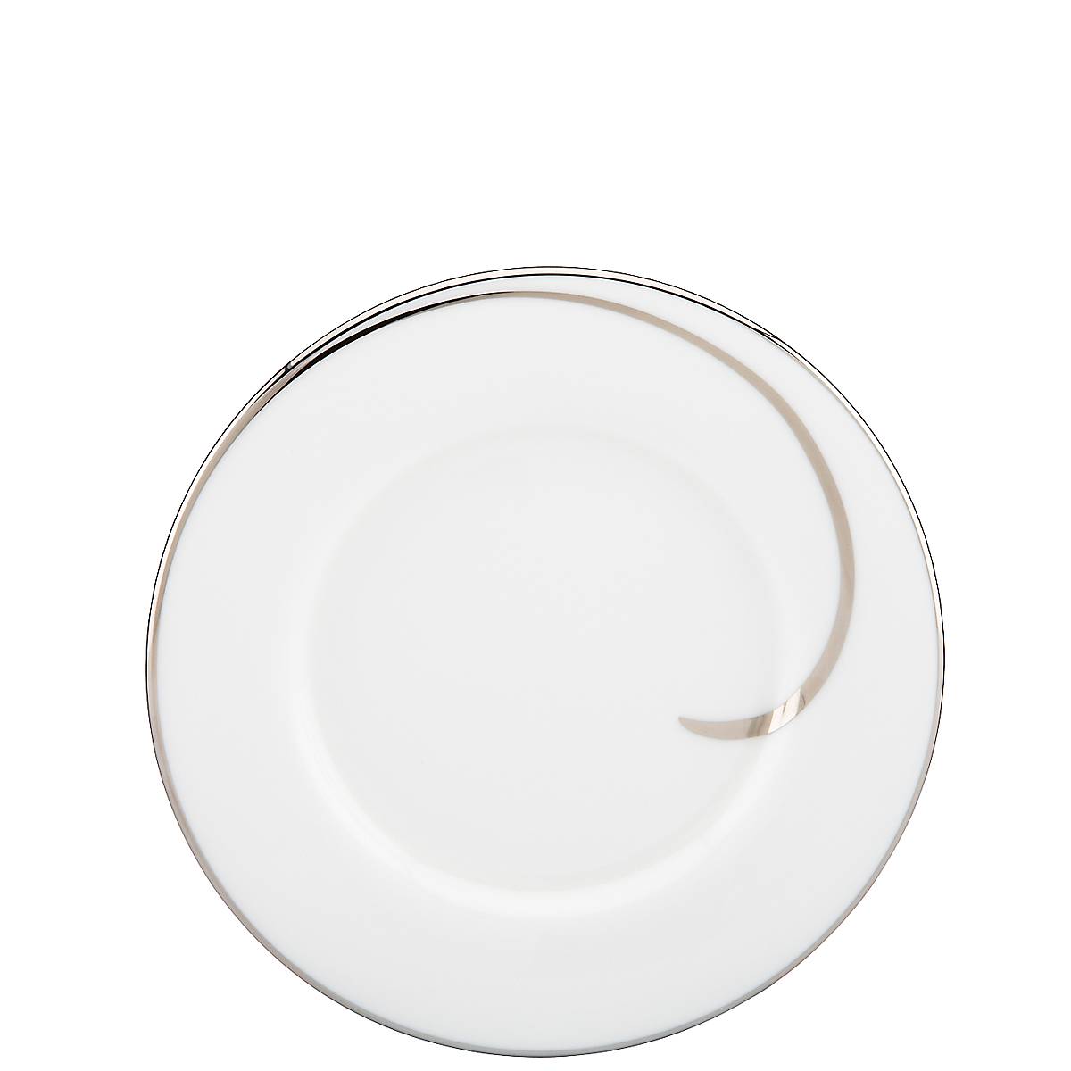 Elegant Bone China Saucer with Platinum Ribbon | Belle Boulevard by Kate Spade