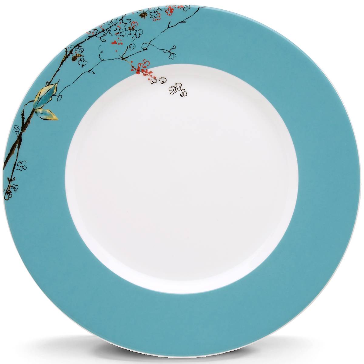 Porcelain Dinner Plate with Floral & Bird Design | Chirp