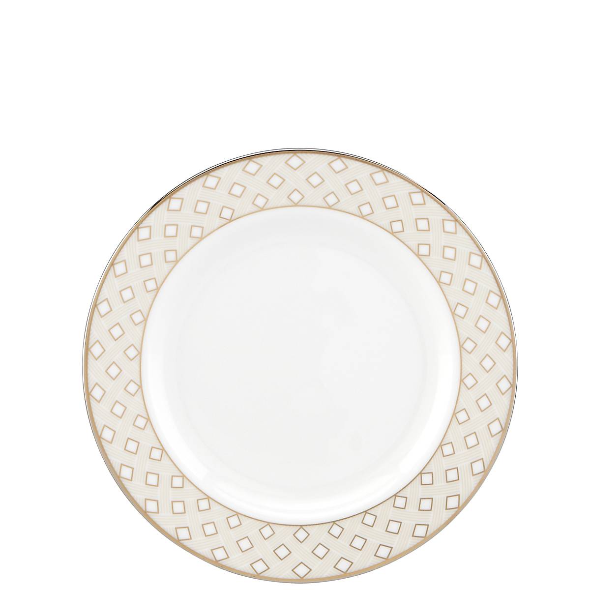 Bread & Butter Plate with Gold Lattice Design | Waverly Pond