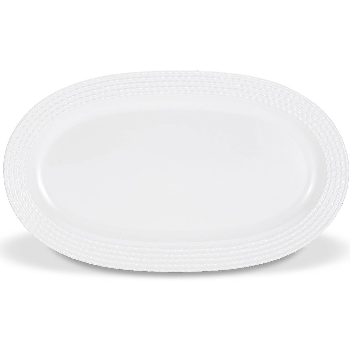 White Ceramic Hors d'Oeuvres Tray with Rope Motif | Kate Spade Wickford