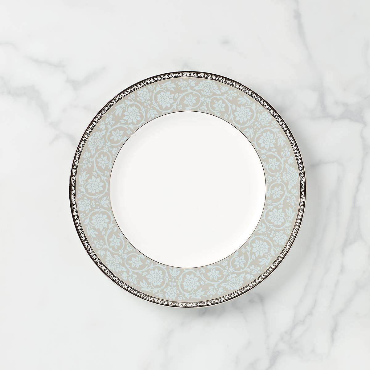 Elegant Bone China Dinner Plate with Platinum Trim | Westmore