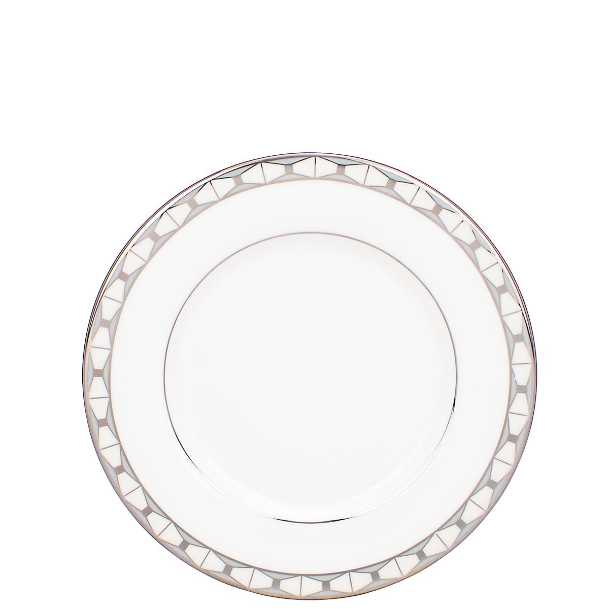 Bone China Saucer in Silver & Black with Platinum Accents | Lenox Kate Spade
