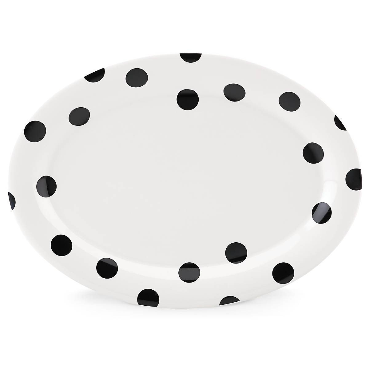 Deco Dot 14\" Oval Serving Platter | Ceramic Stoneware | Kate Spade