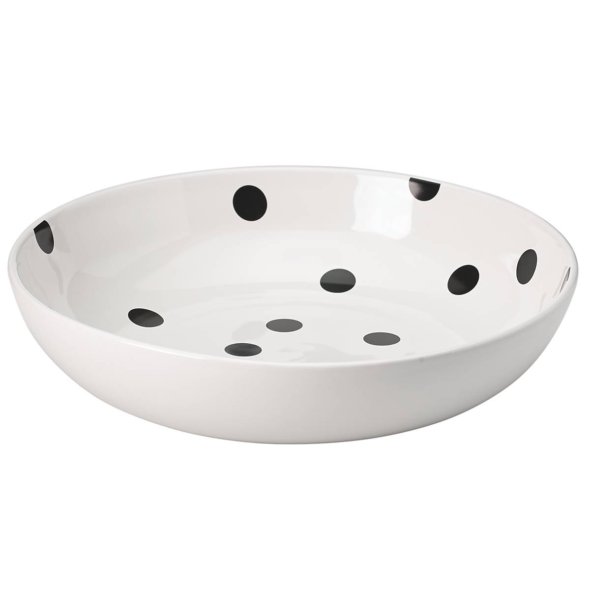 Polka Dot Ceramic Salad Bowl for Dining | Kate Spade Deco Dot