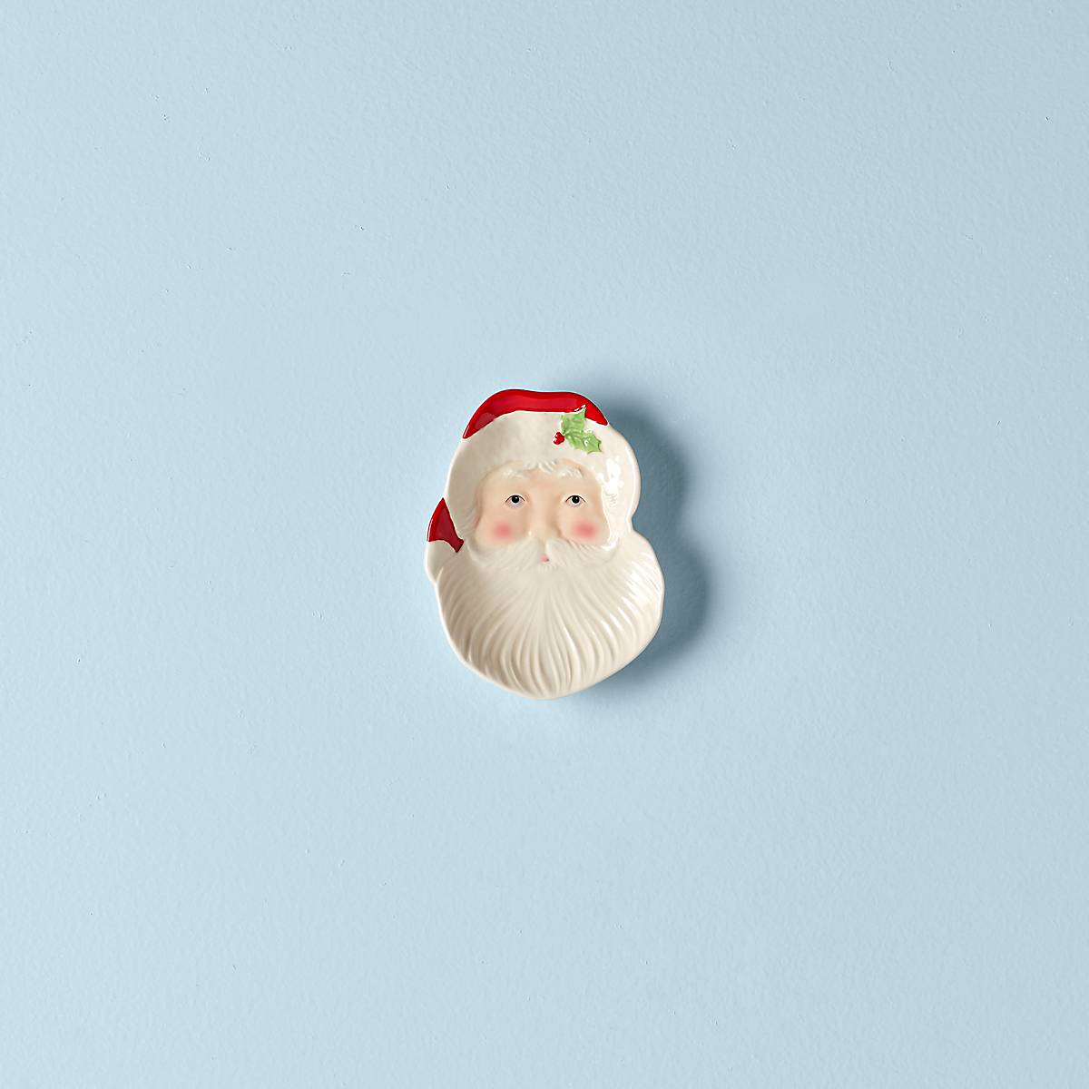 Festive Santa Spoon Rest - Hand-Painted Porcelain Kitchen Decor