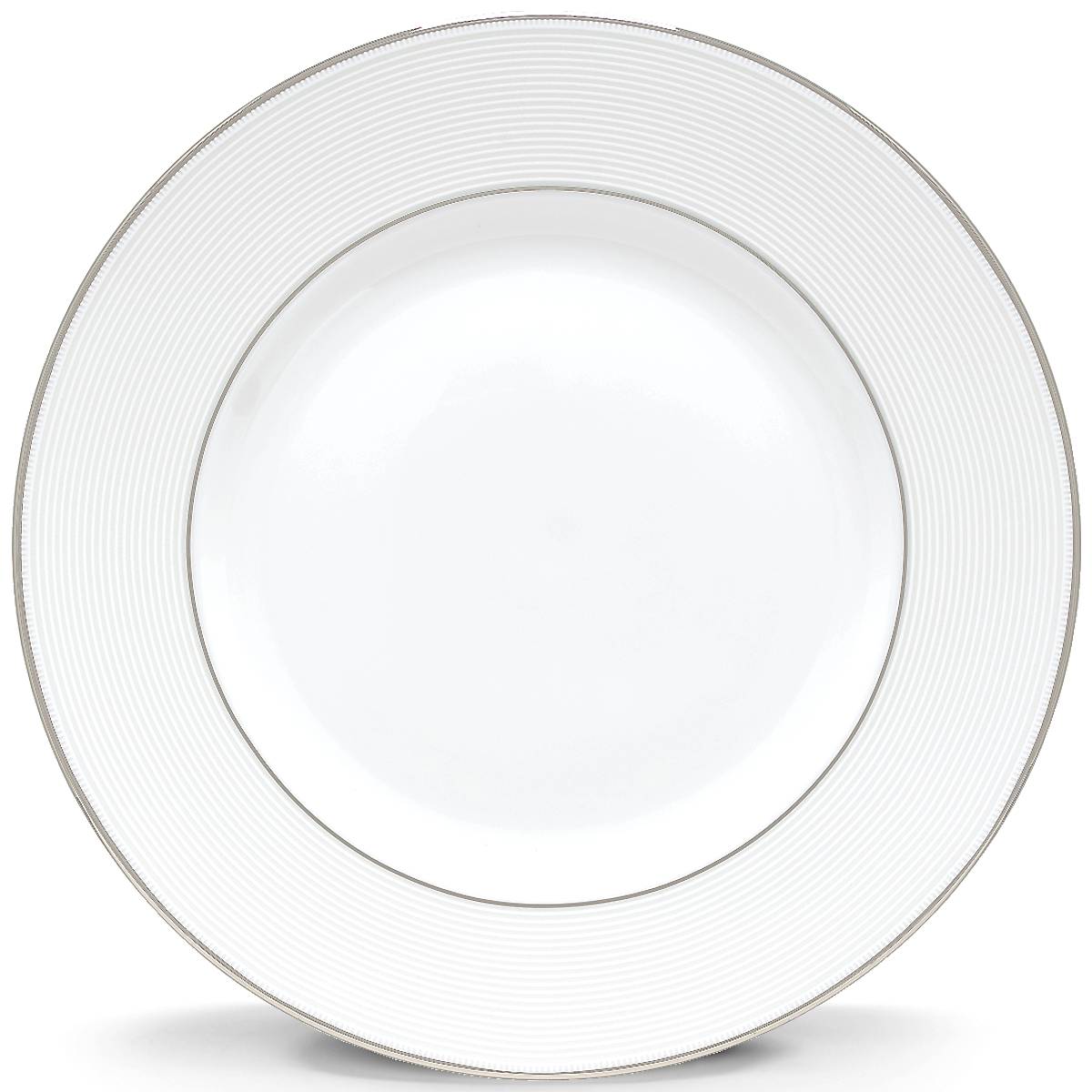 Elegant Bone China Dinner Plate with Platinum Accents | Opal Innocence