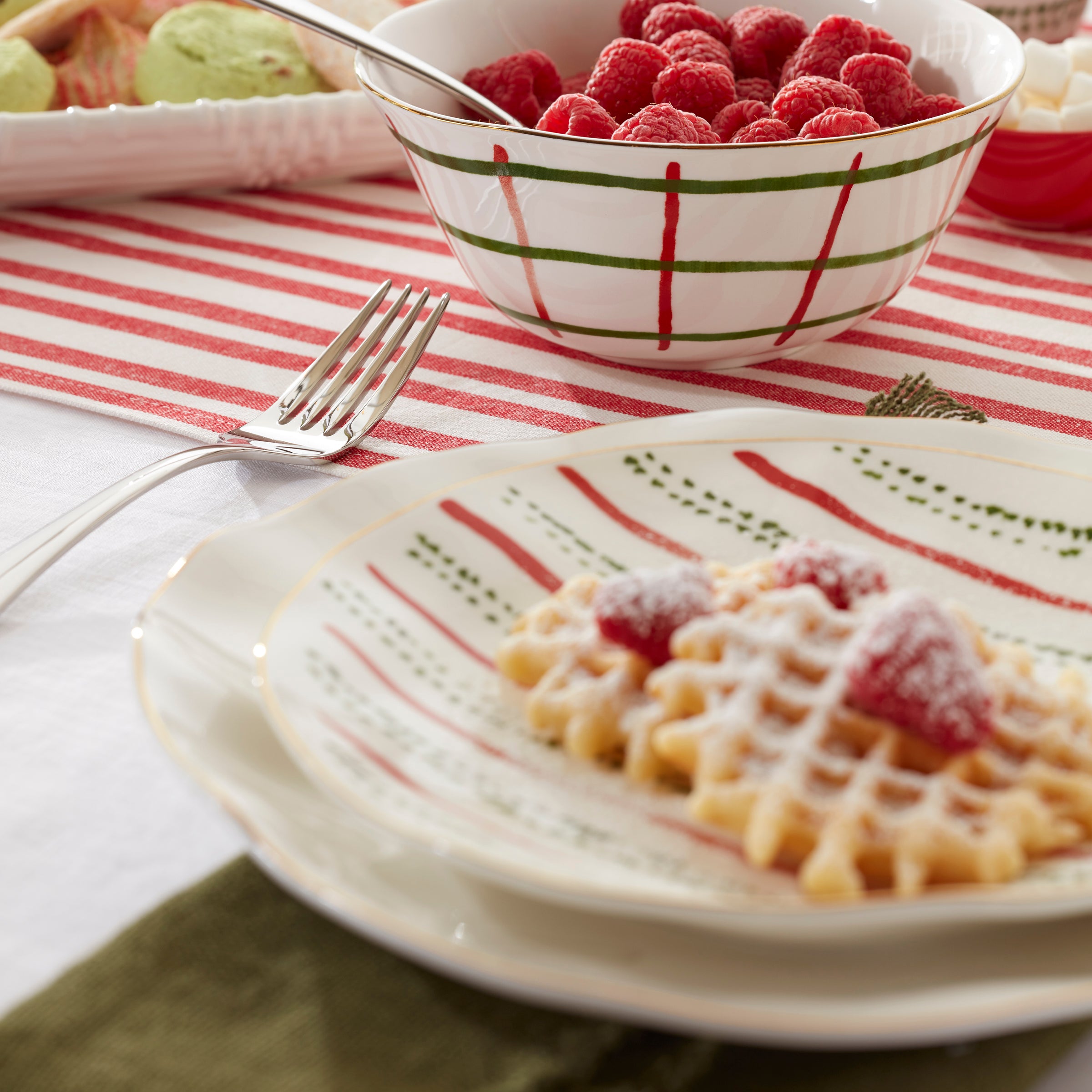 Porcelain Dessert Plates Set of 4 with Holiday Motifs | Bayberry