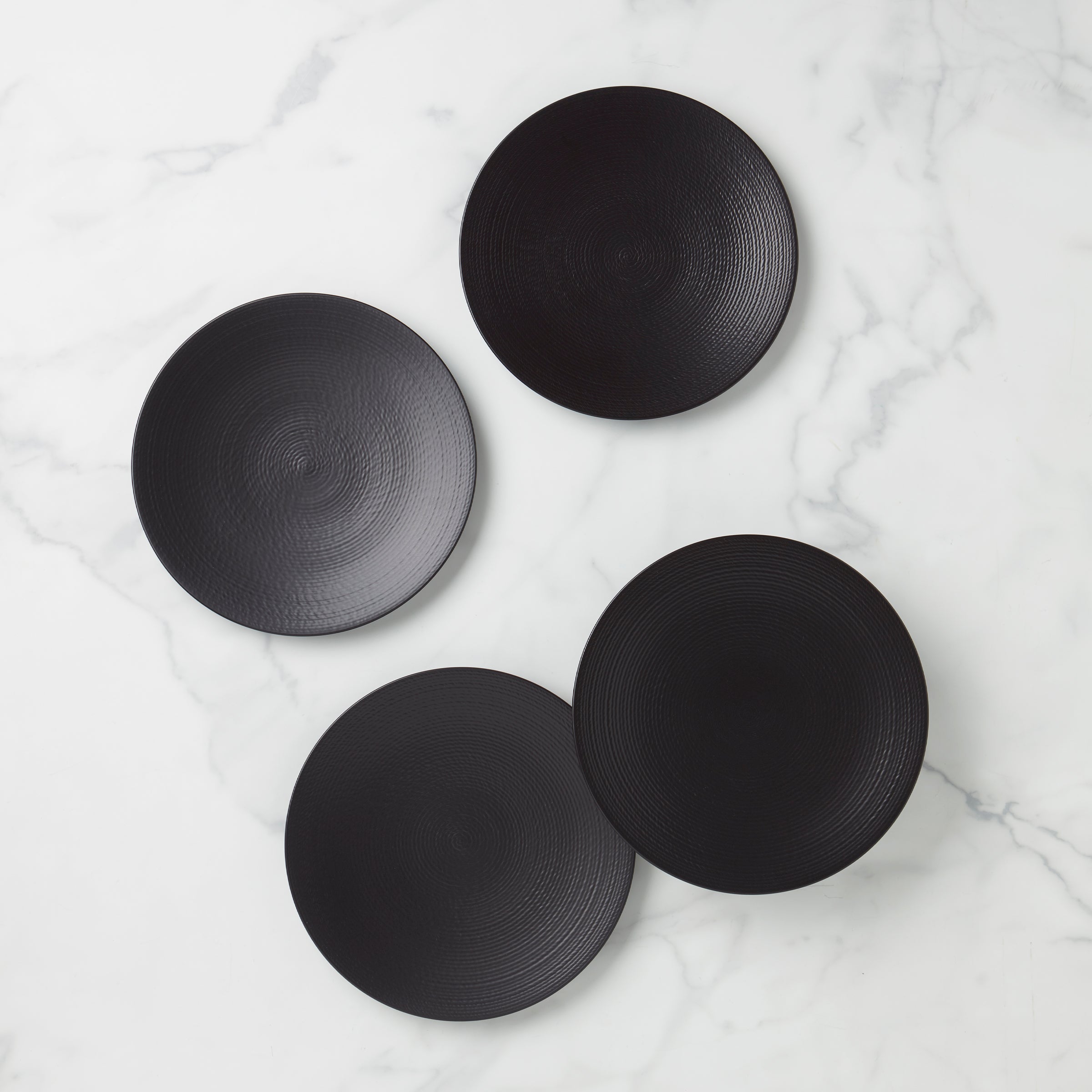 Matte Black Accent Plates Set of 4 | LX Collective