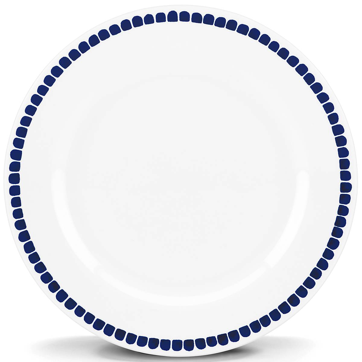Blue-Accented Ceramic Dinner Plate | Charlotte Street North