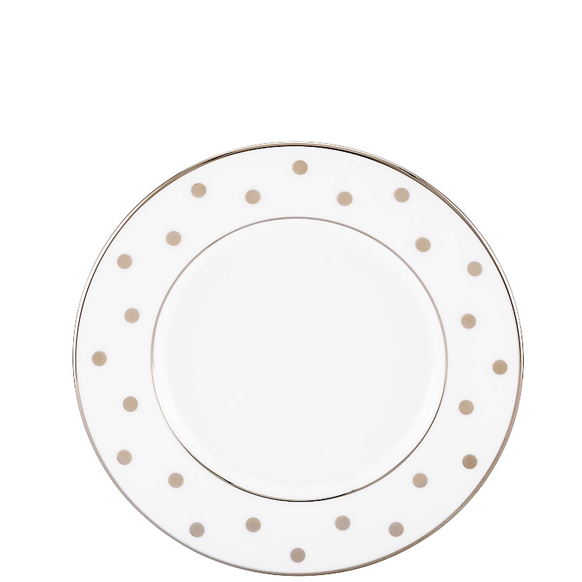 Polka Dot Bone China Saucer with Platinum Accents | Kate Spade