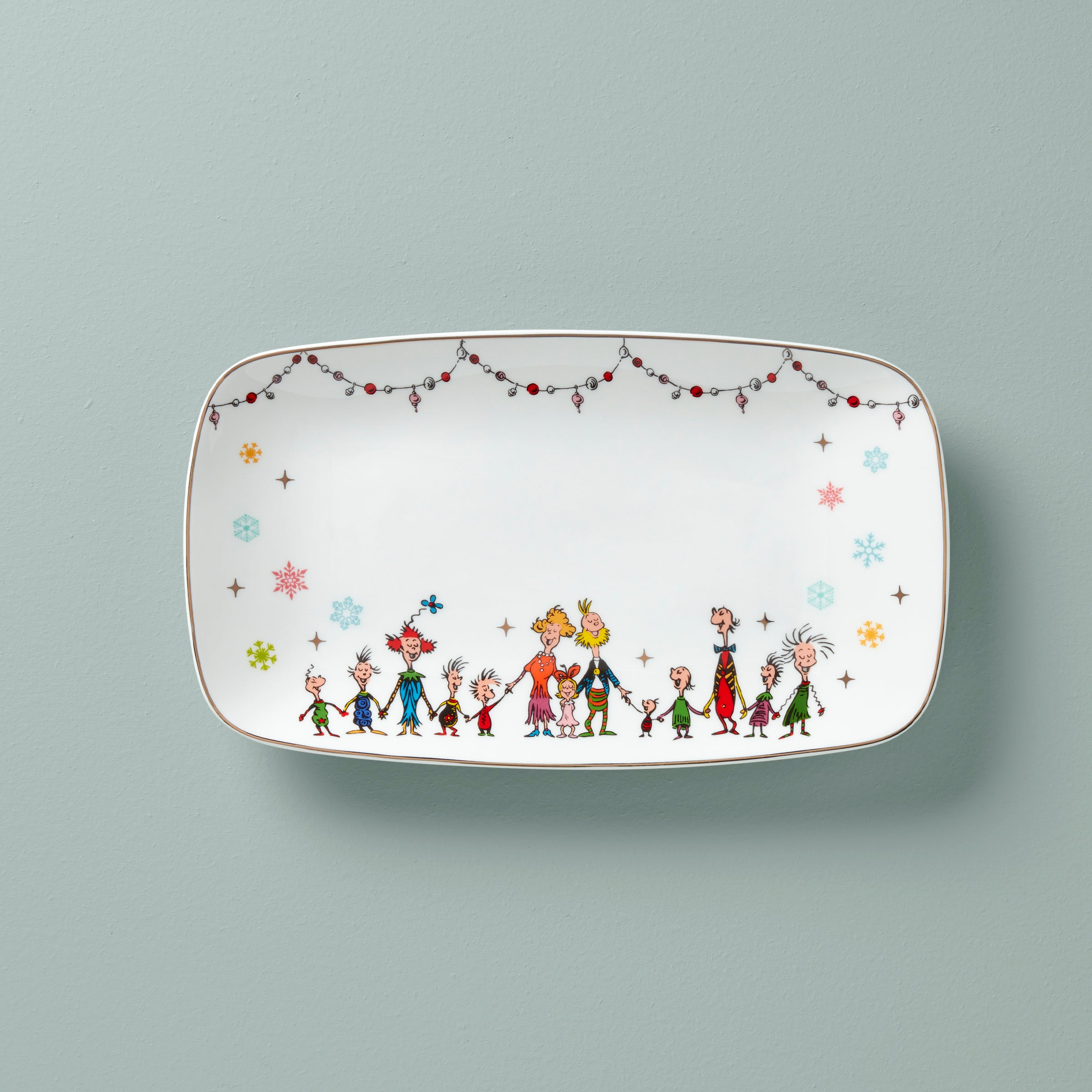 Grinch Christmas Appetizer Tray with Festive Holiday Design | Merry Grinchmas