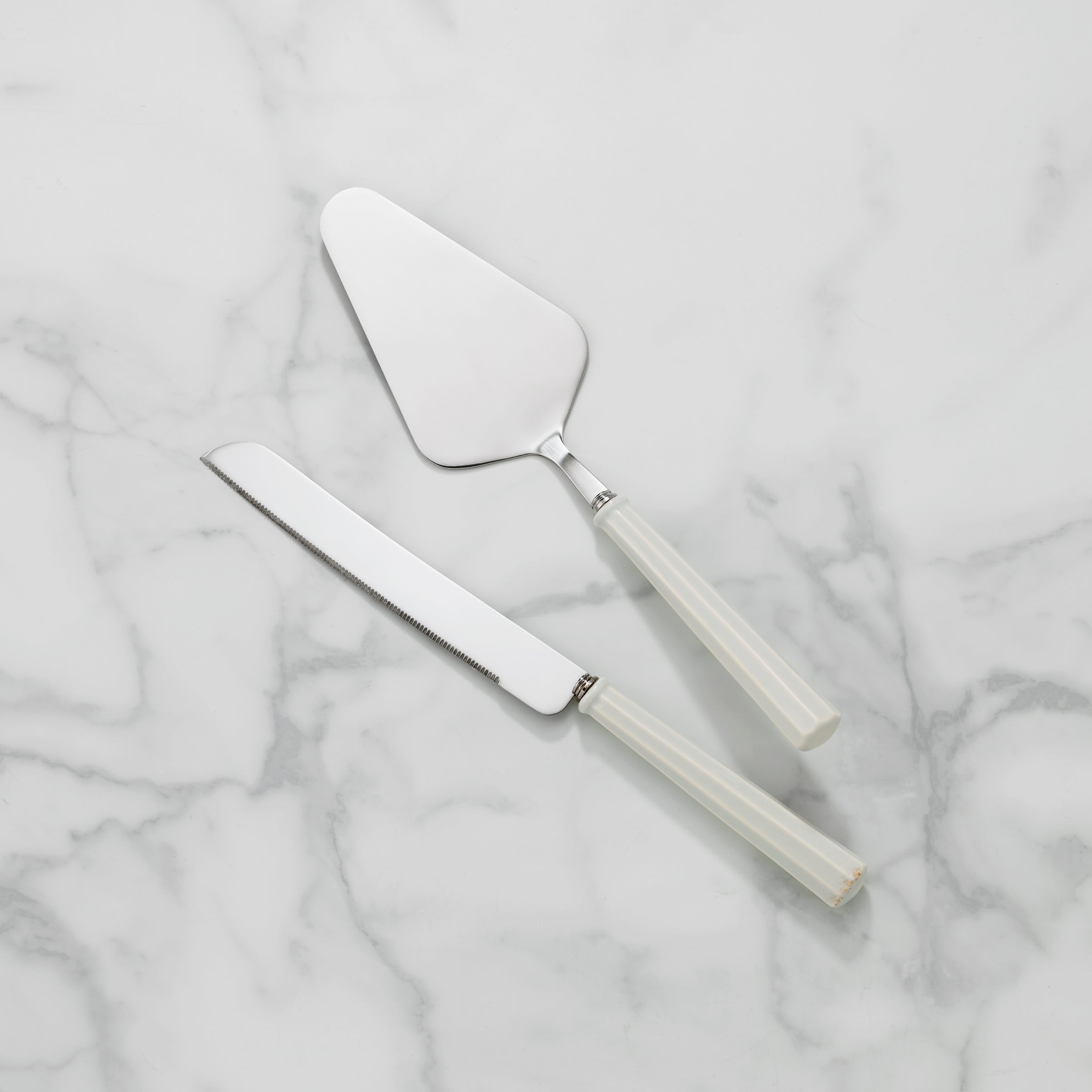 Scallop Dessert Set for Weddings | French Perle 2-Piece
