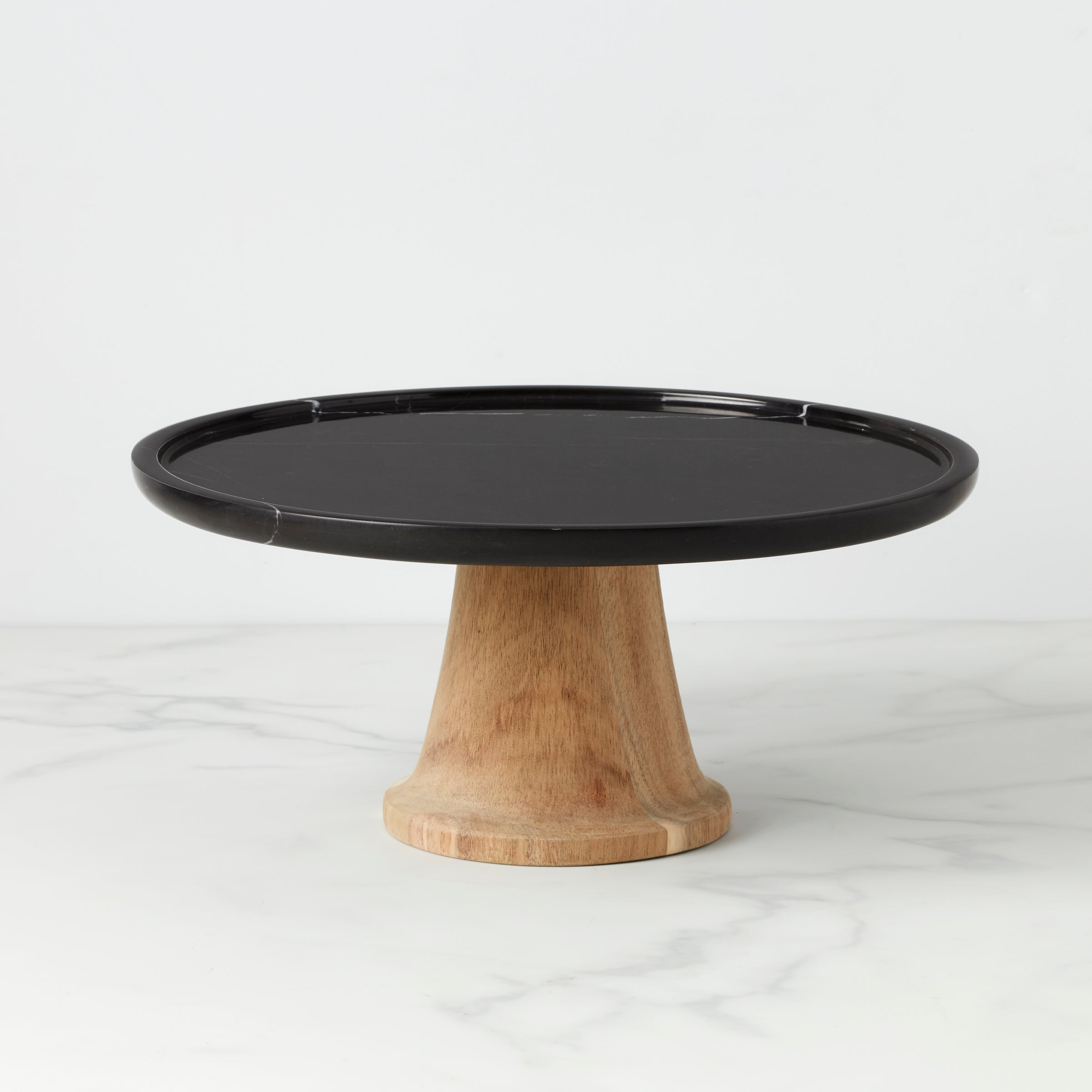 Wood & Marble Cake Plate for Special Occasions | LX Collective