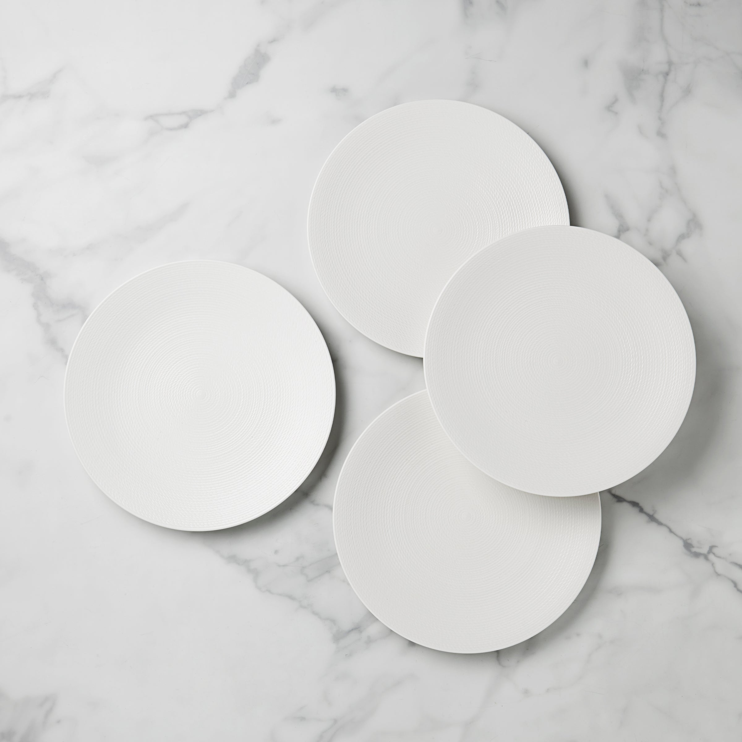 White Porcelain Dinner Plates Set of 4 | LX Collective
