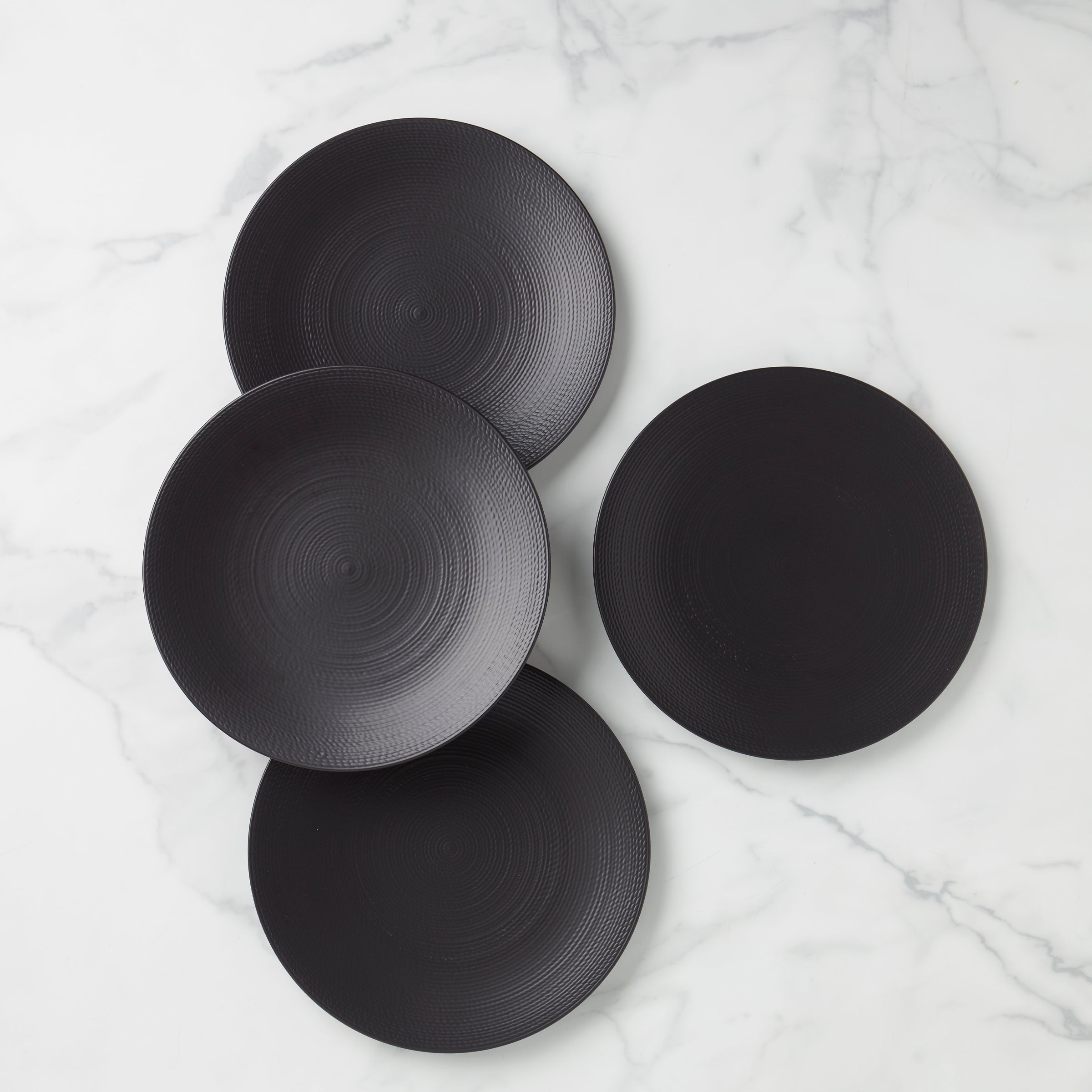 Matte Black Dinner Plates Set of 4 - LX Collective