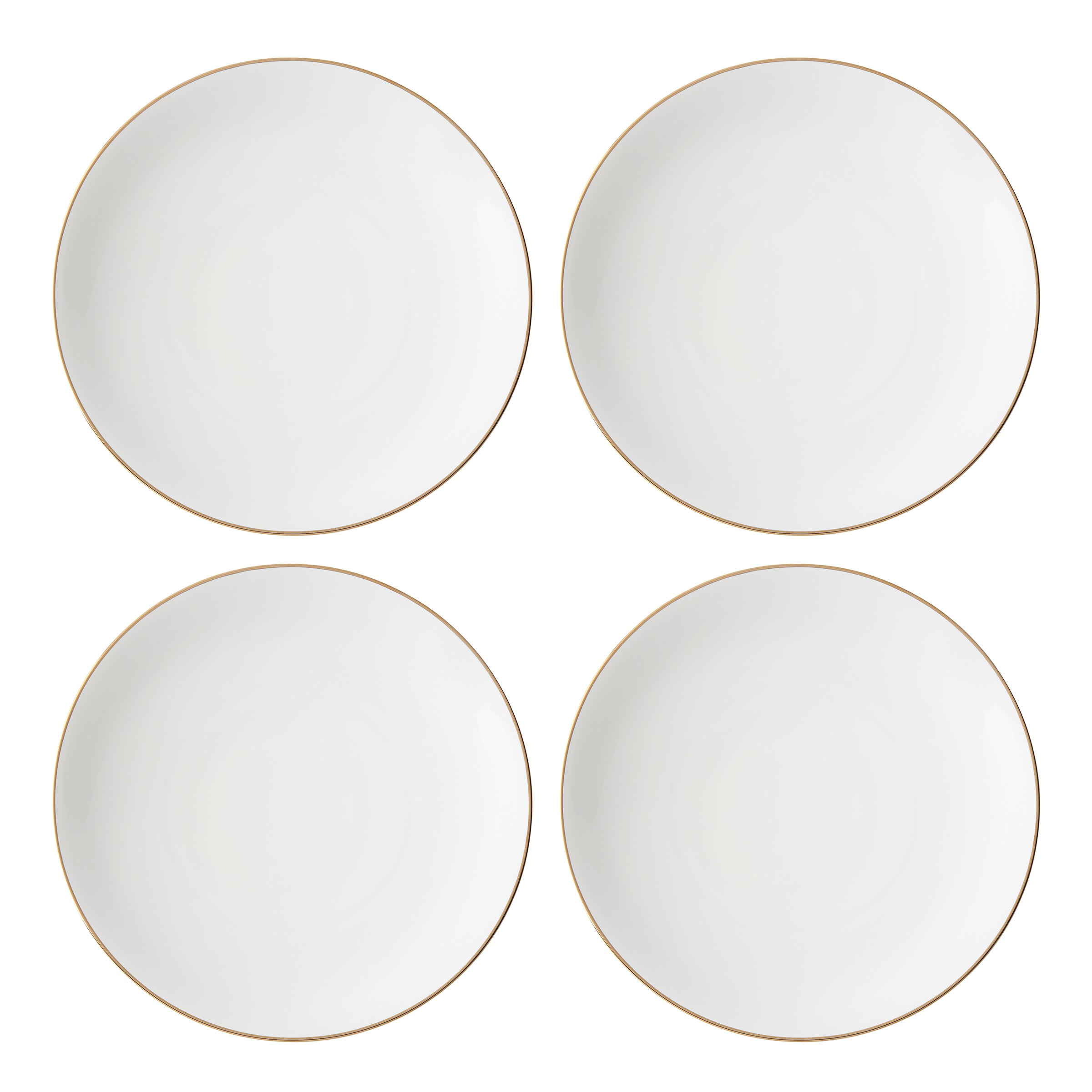 Coupe Dinner Plates Set of 4 - Microwave & Dishwasher Safe | Trianna