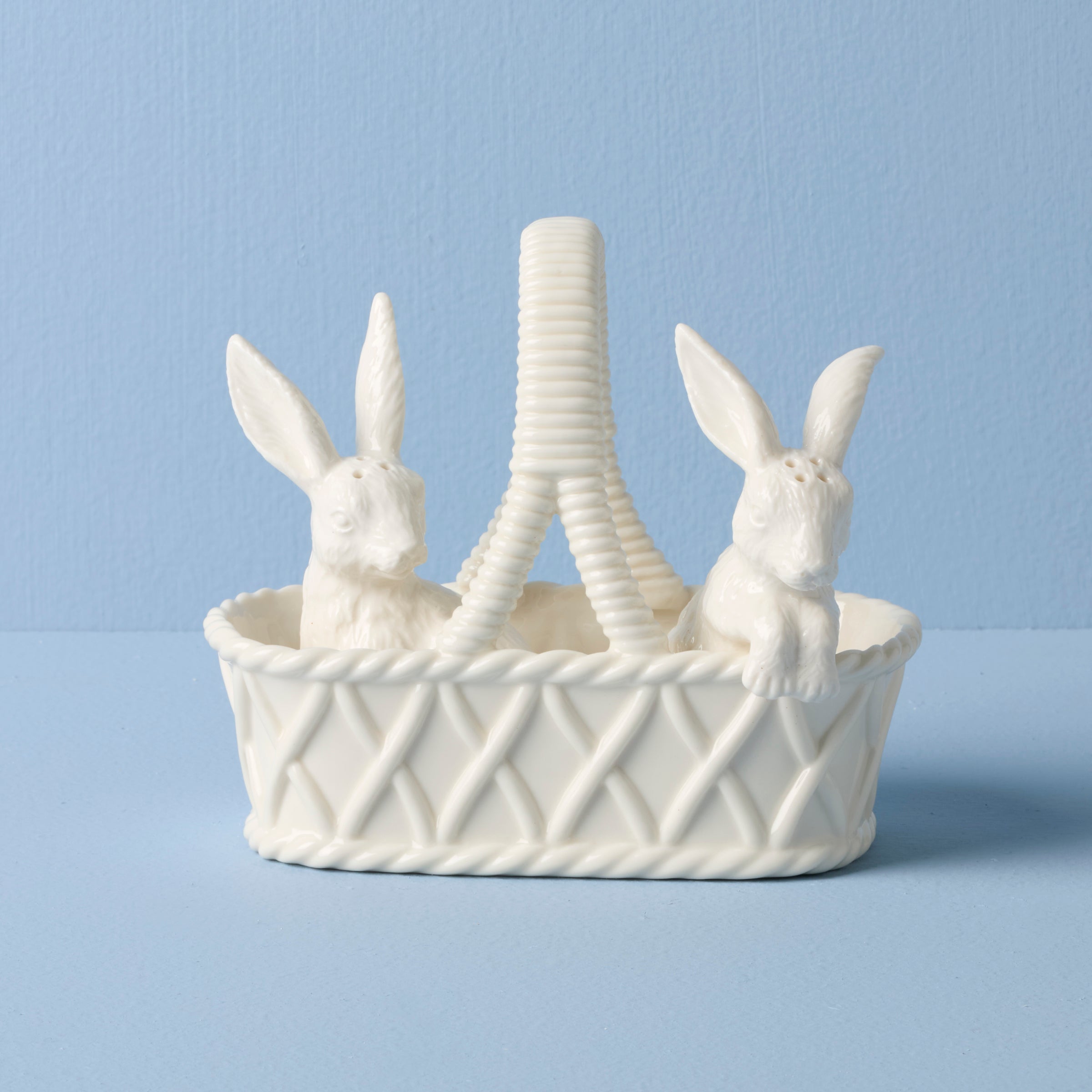 Bunny Salt & Pepper Set - Porcelain Easter Table Decor | Wicker Creek