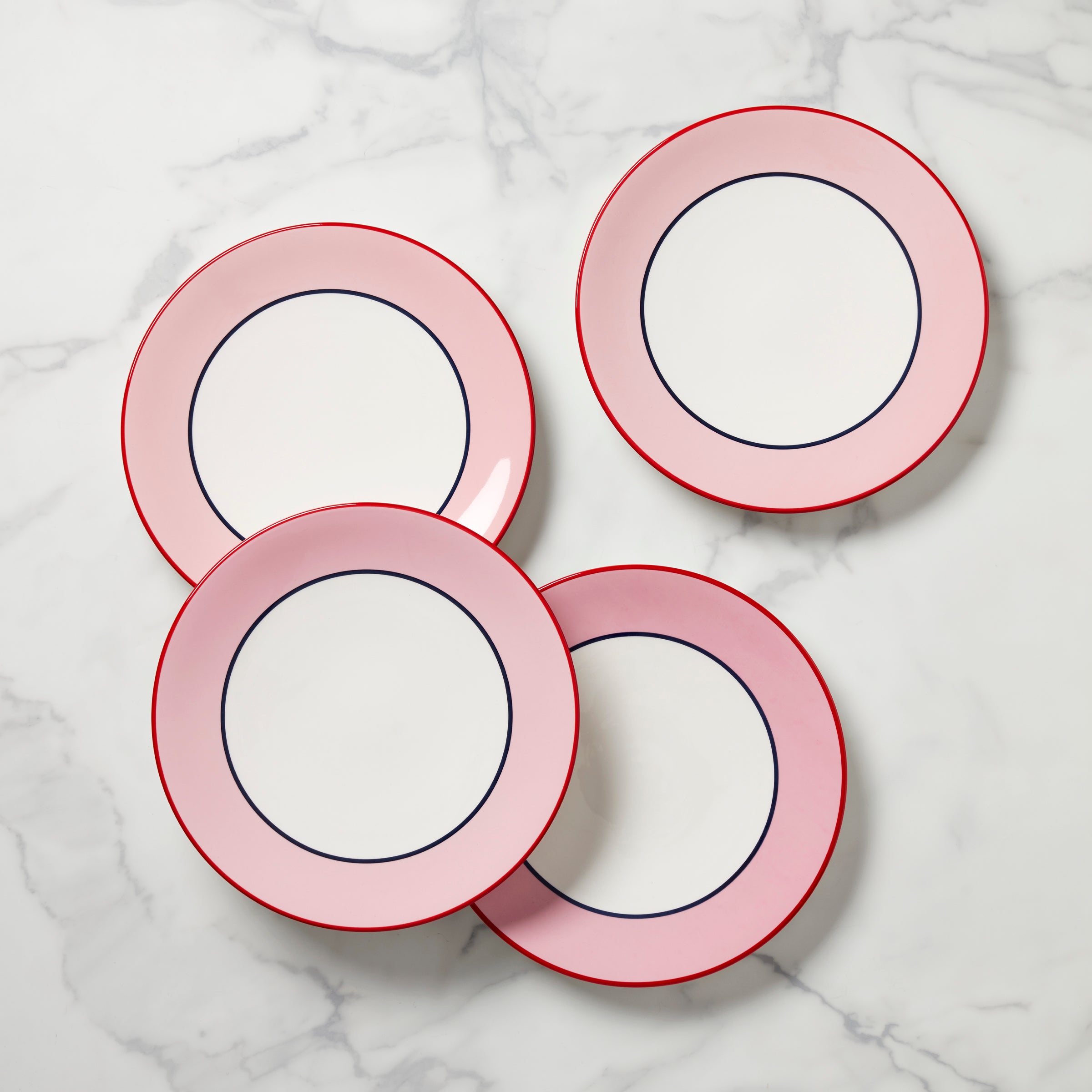 Sophisticated Dinner Plates Set of 4 in Pink & Blue | Kate Spade