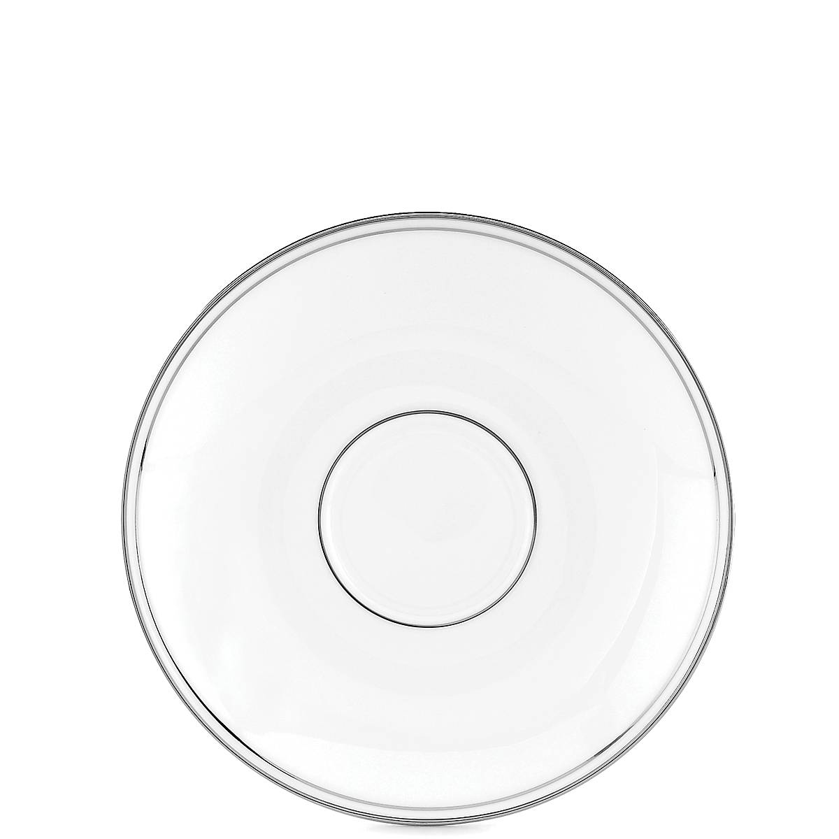Platinum-Accented Bone China Tea Saucer | Federal