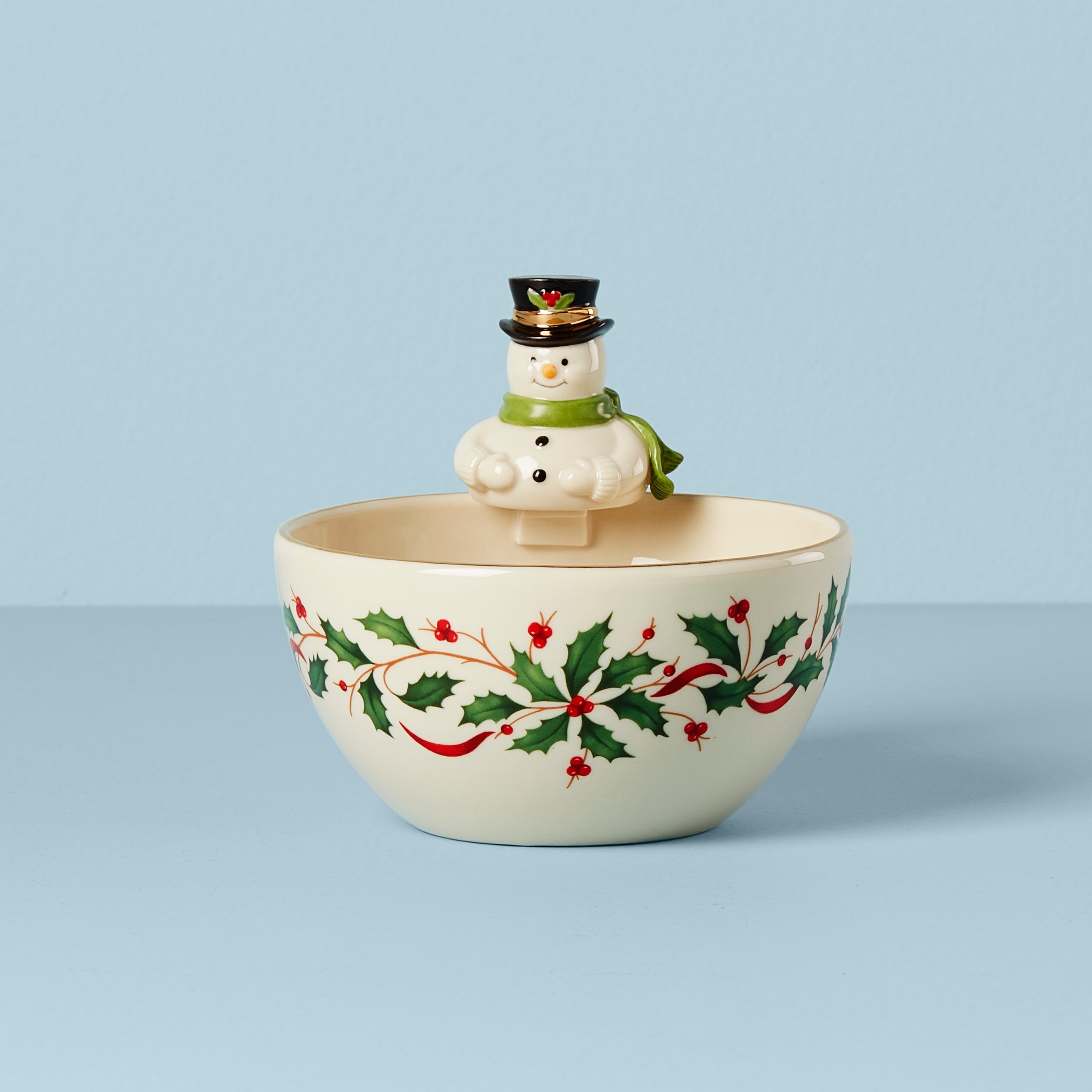 Holiday Snowman Candy Bowl for Christmas Treats | Festive Serving Dish