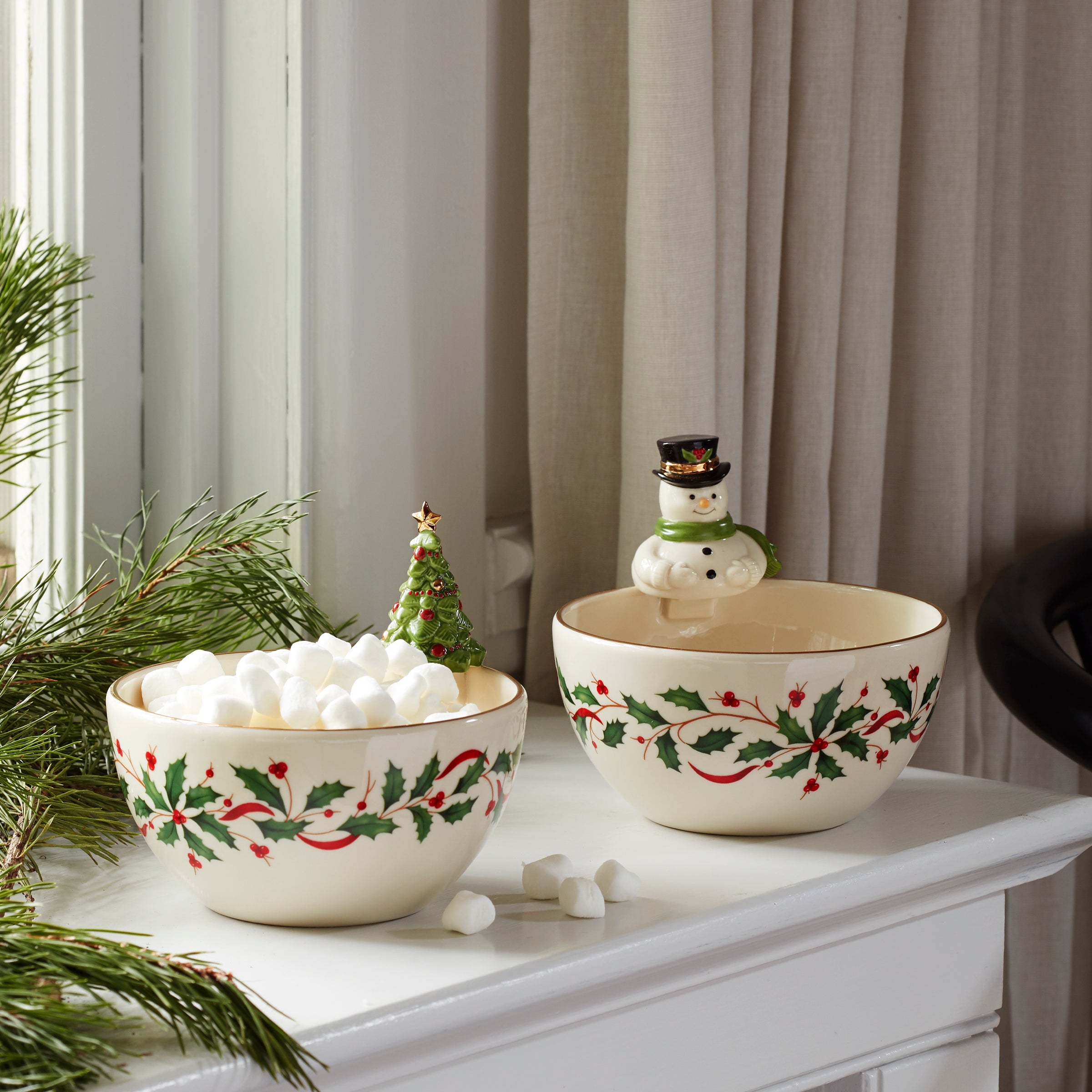 Holiday Snowman Candy Bowl for Christmas Treats | Festive Serving Dish