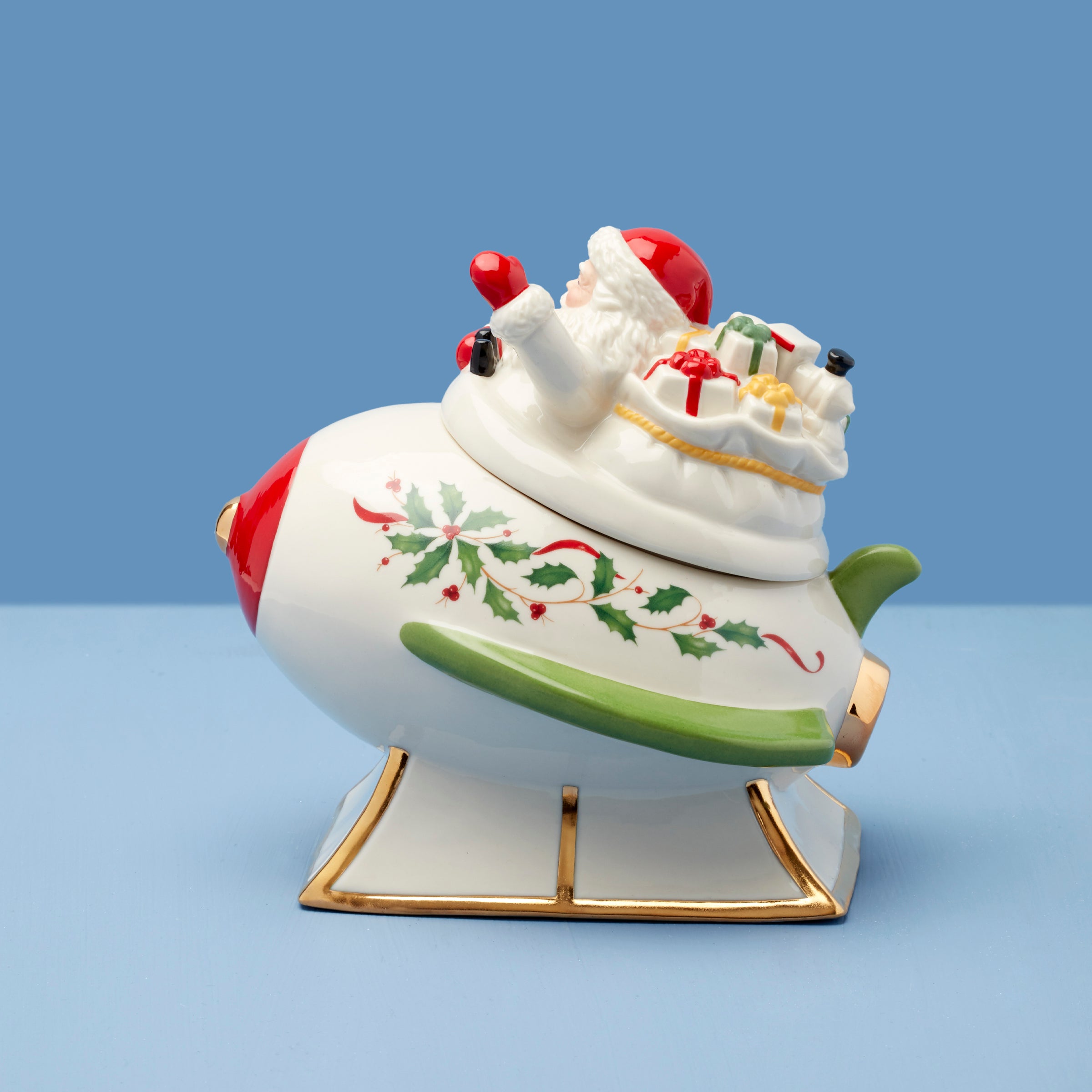 Santa Rocket Candy Dish for Christmas Table Decor | Holiday Dinnerware