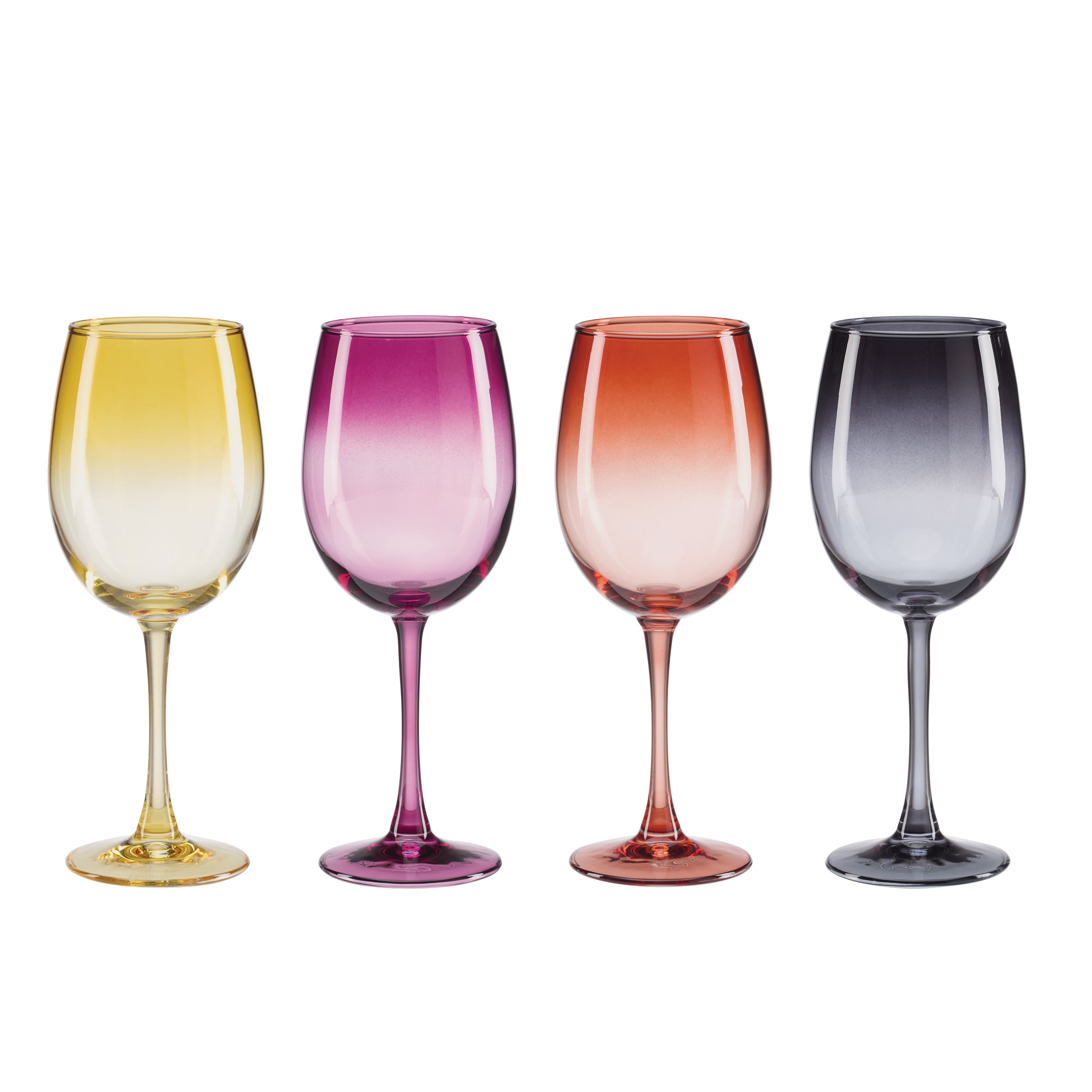 Ombre Wine Glasses Set of 4 for Cocktails & Brunch | Golden Hour