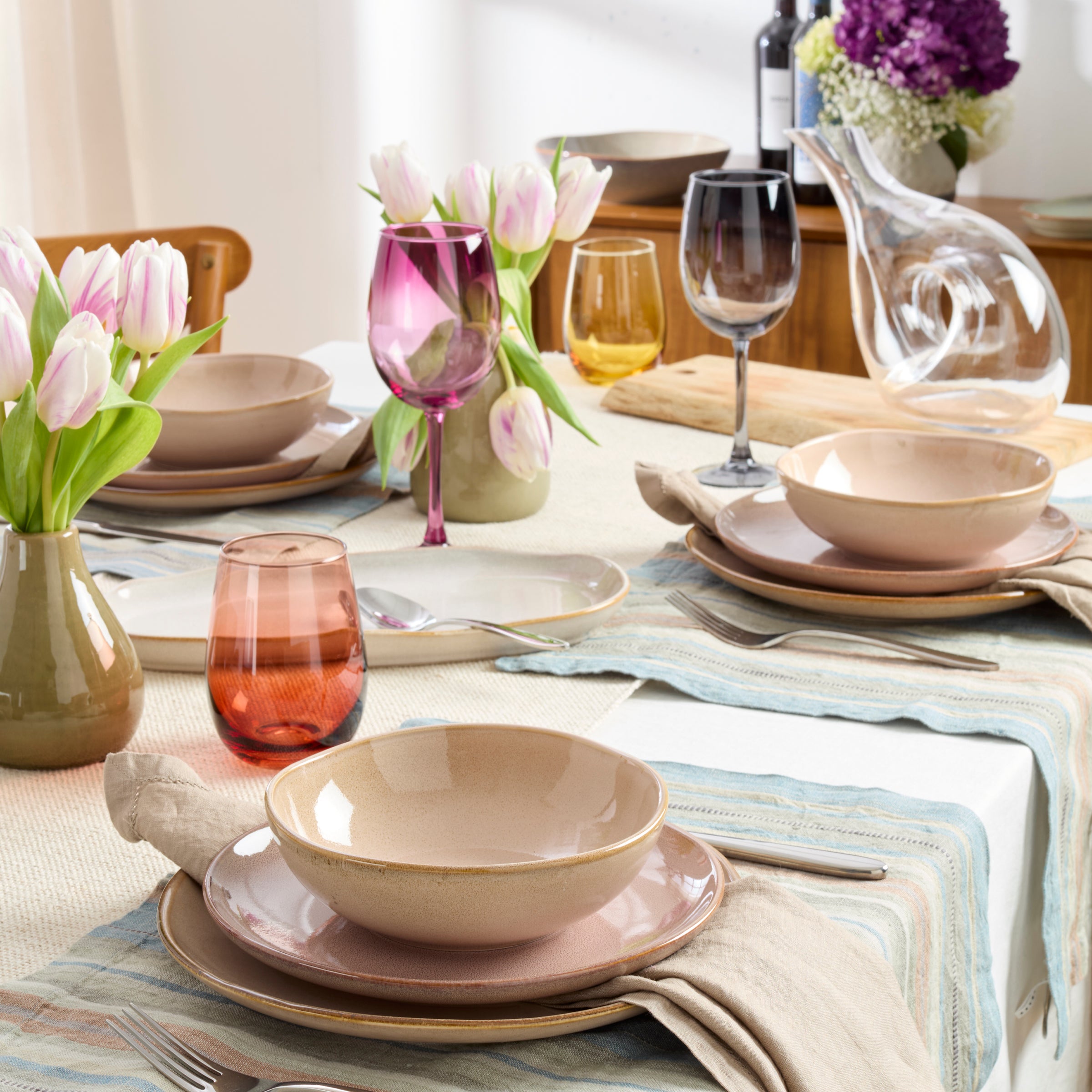 Ombre Wine Glasses Set of 4 for Cocktails & Brunch | Golden Hour