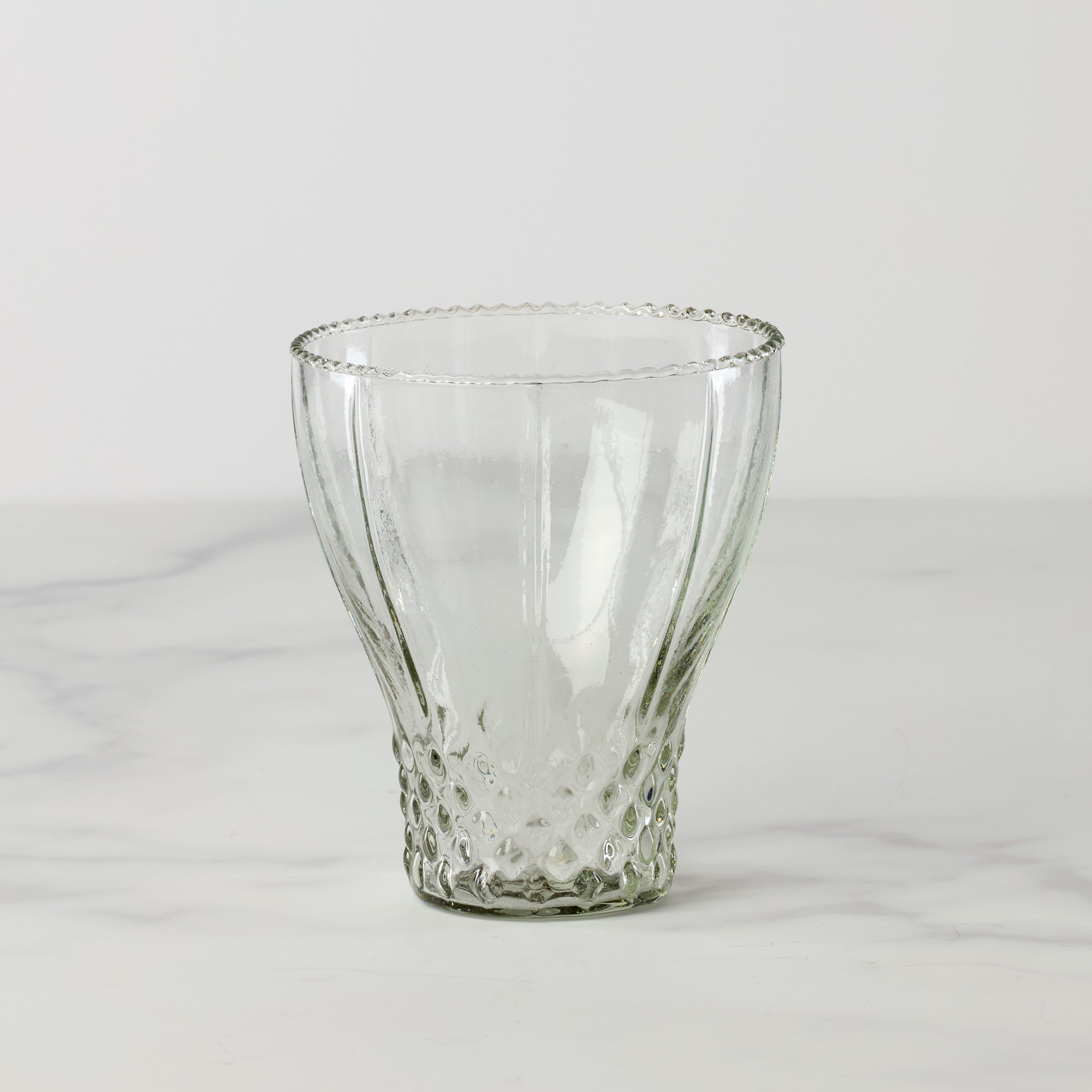 Handcrafted Ruffled Bell Glass for Tea & Cocktails | Artisan Glassware