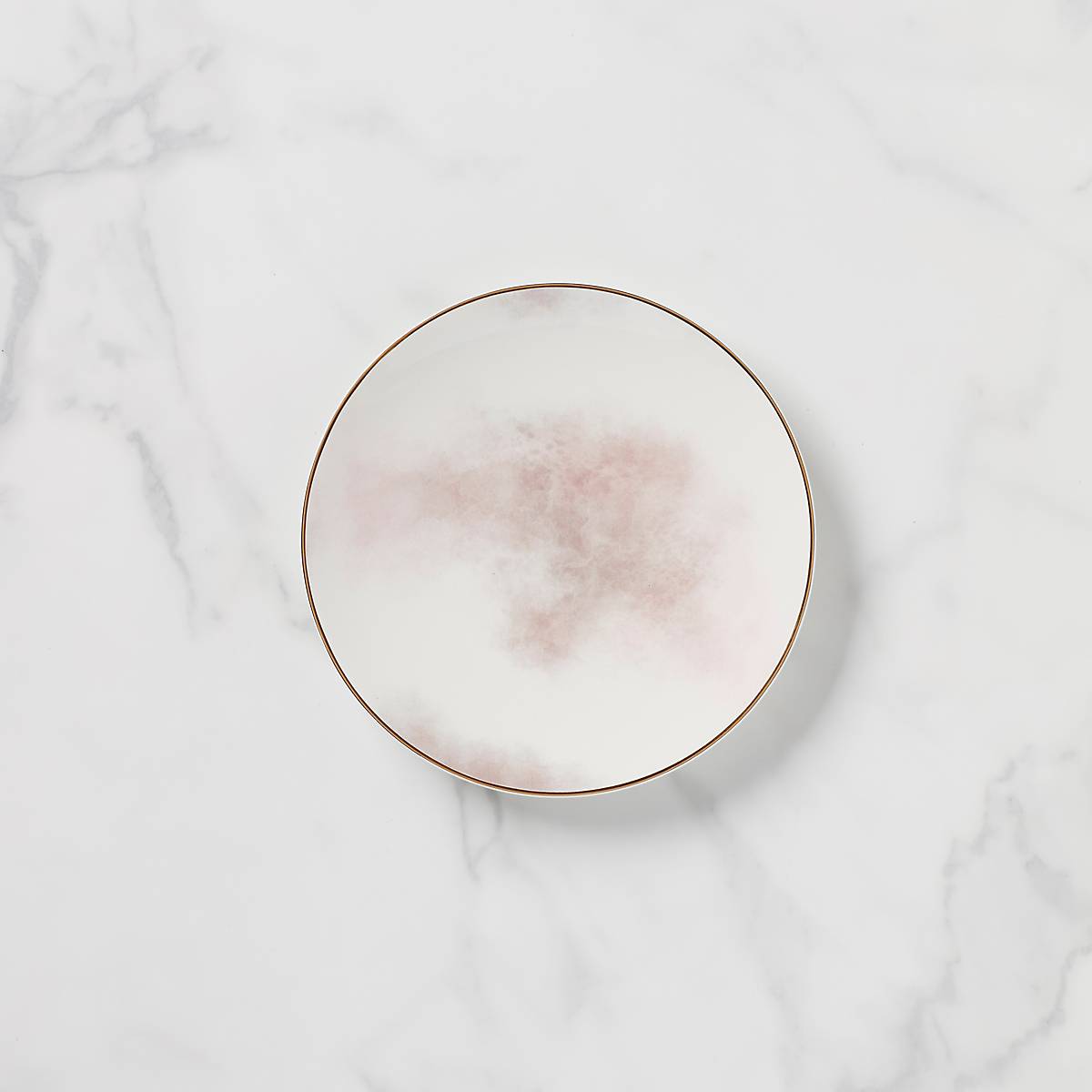 Salad Plate with Gold Accent & Microwave-Safe | Trianna Salaria