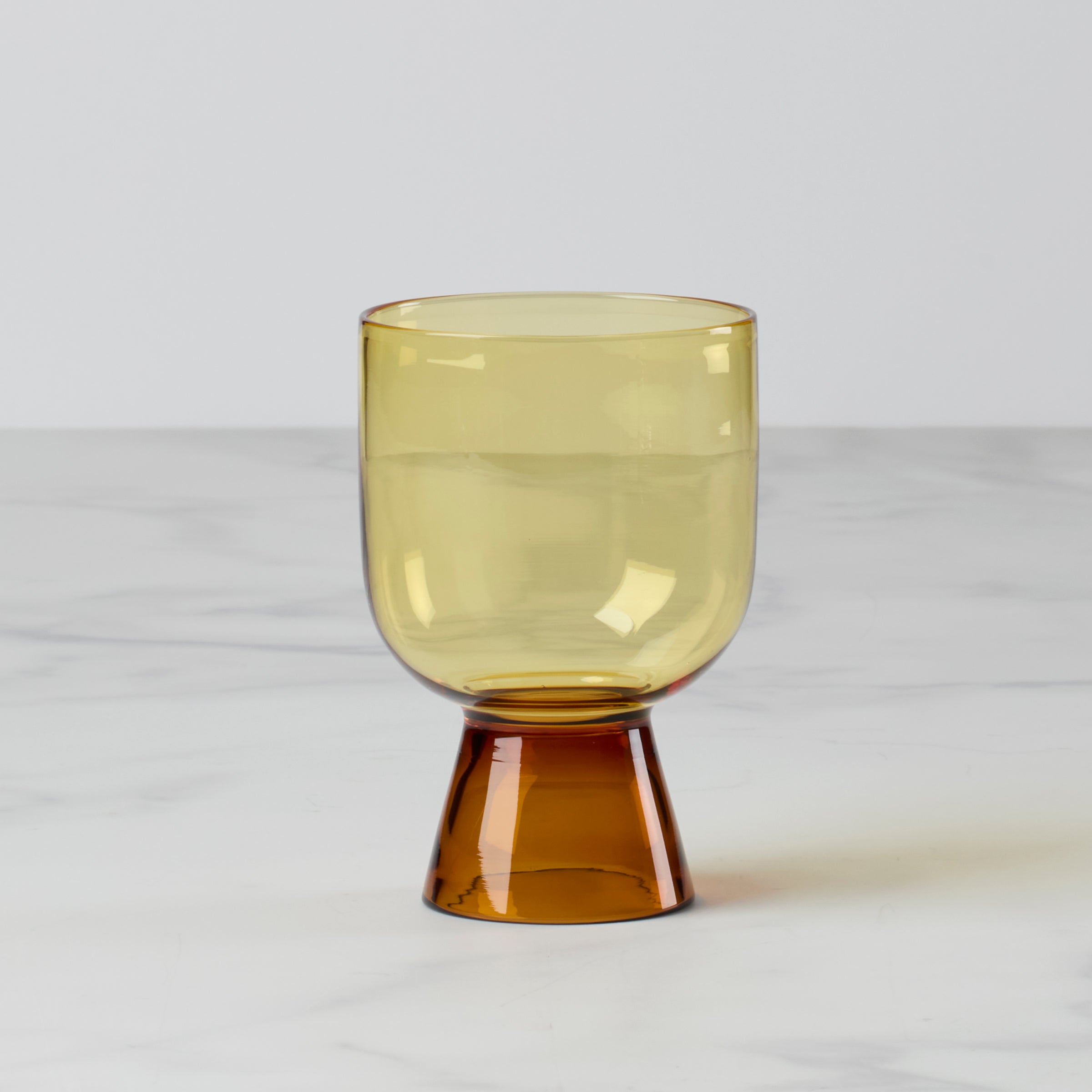 Artisan-Crafted Glass Tumbler with Two-Toned Design | Niko Short
