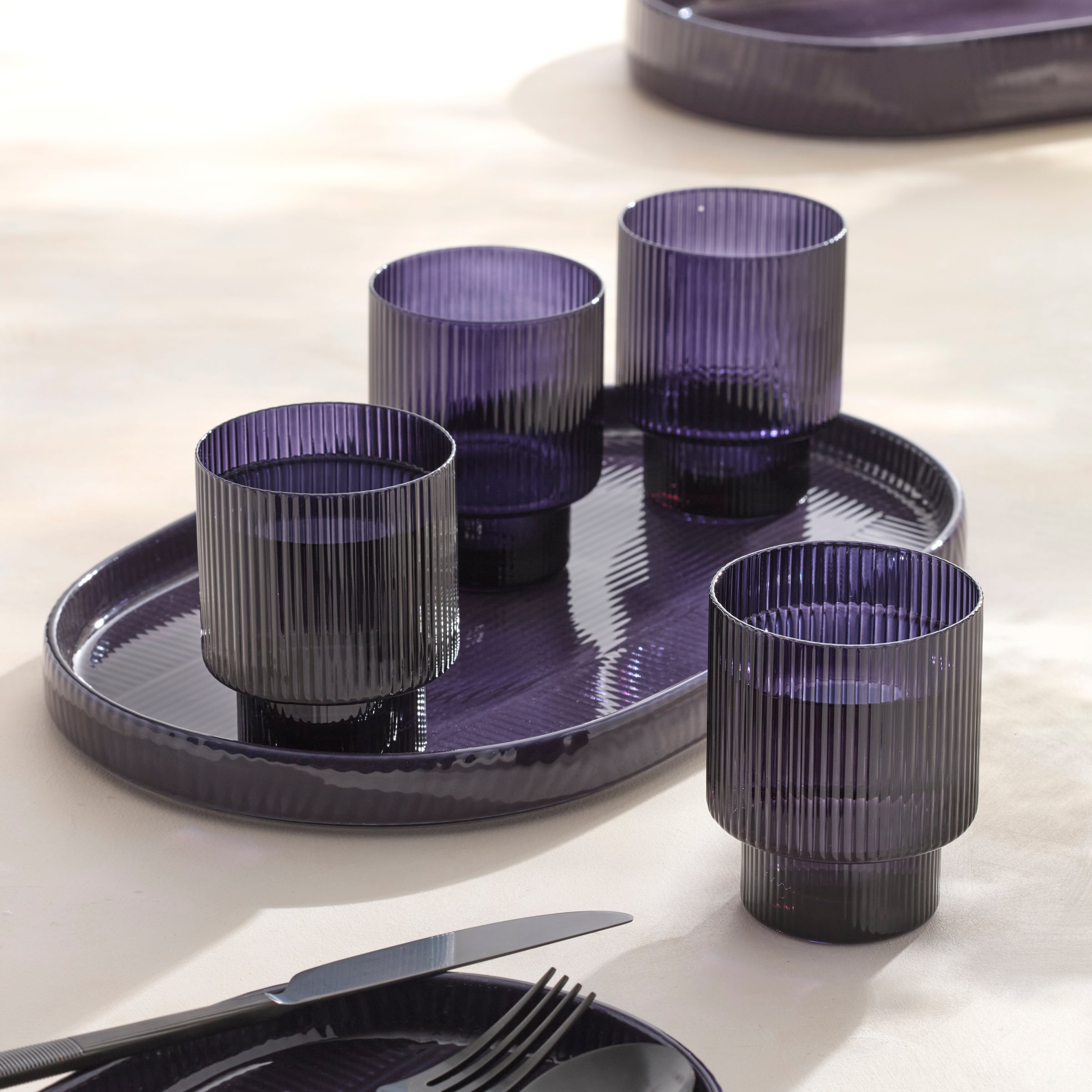Stackable Zen Garden Tumblers - Set of 4 | Modulus Nightshade