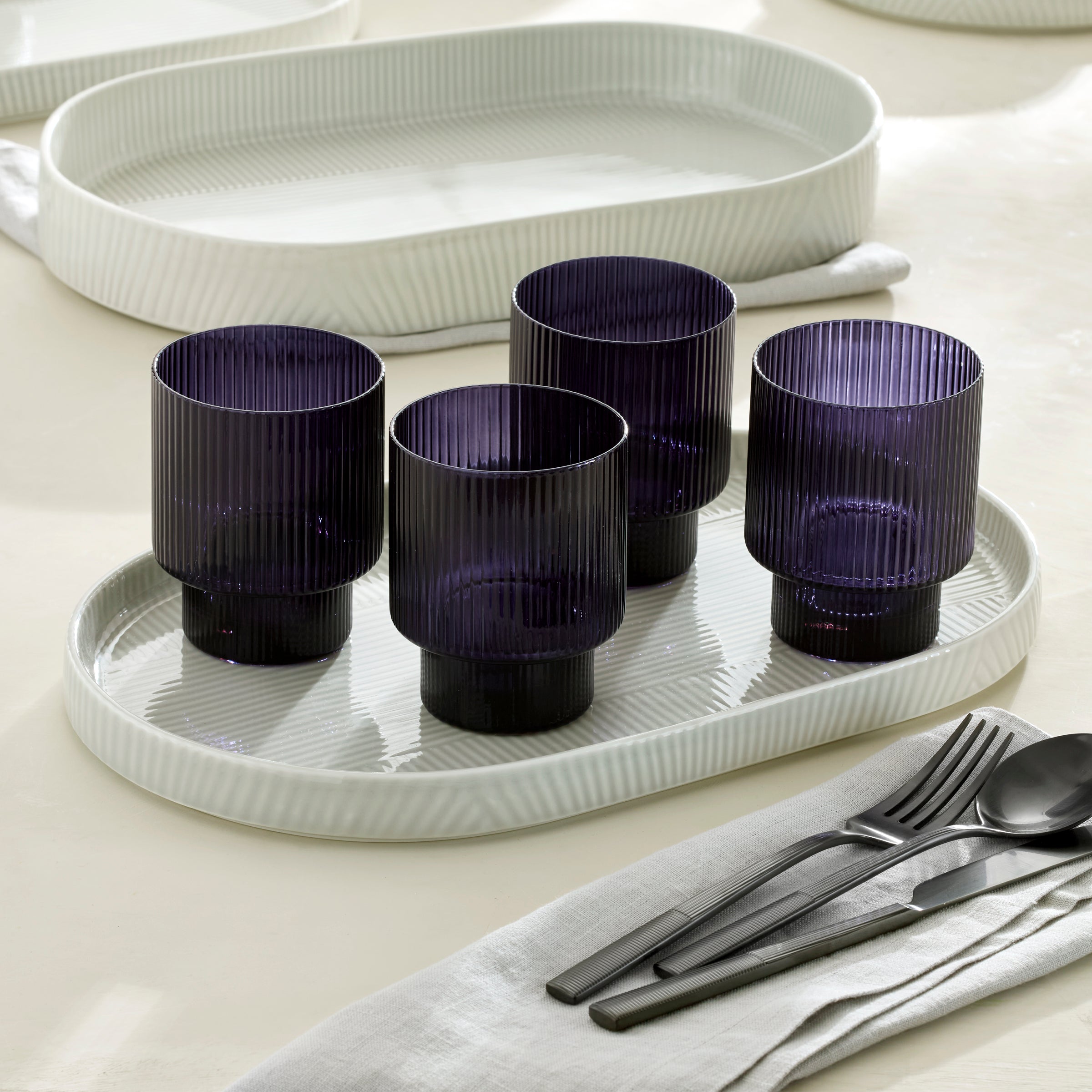 Stackable Zen Garden Tumblers - Set of 4 | Modulus Nightshade