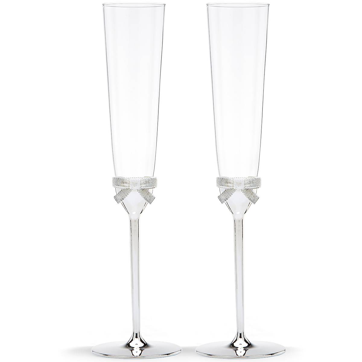Elegant Champagne Flute Set with Ribbon Detail | Grace Avenue