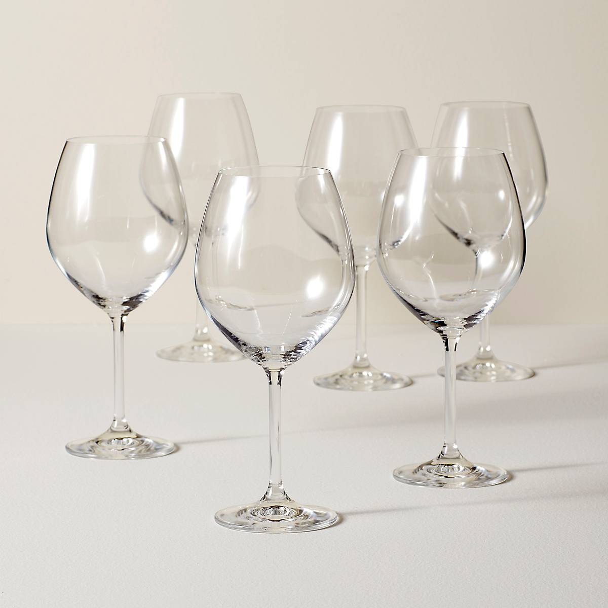 Elegant Red Wine Glasses Set of 6 | Tuscany Classics