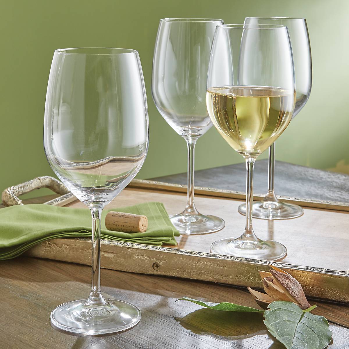 White Wine Glasses Set of 6 - Durable & Dishwasher Safe | Tuscany Classics