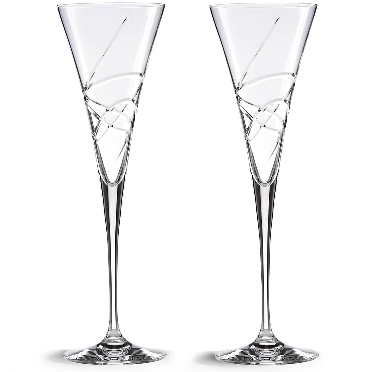 Elegant Crystal Toasting Flute Set for Weddings | Adorn 2-Piece
