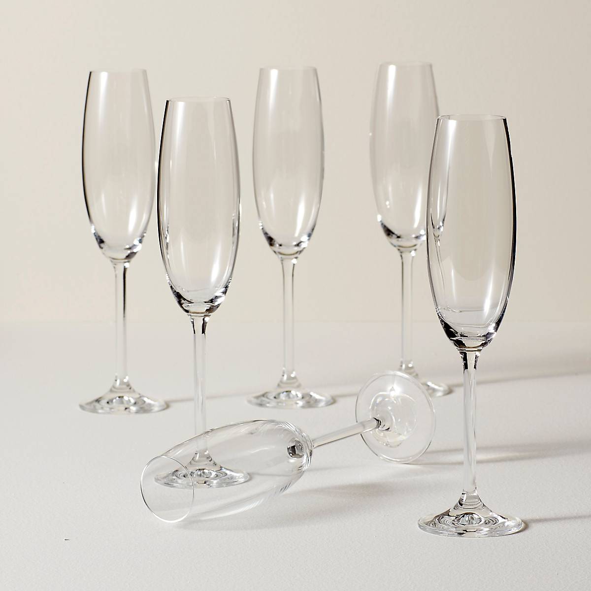Elegant Champagne Flute Glasses Set of 6 for Celebrations | Tuscany Classics