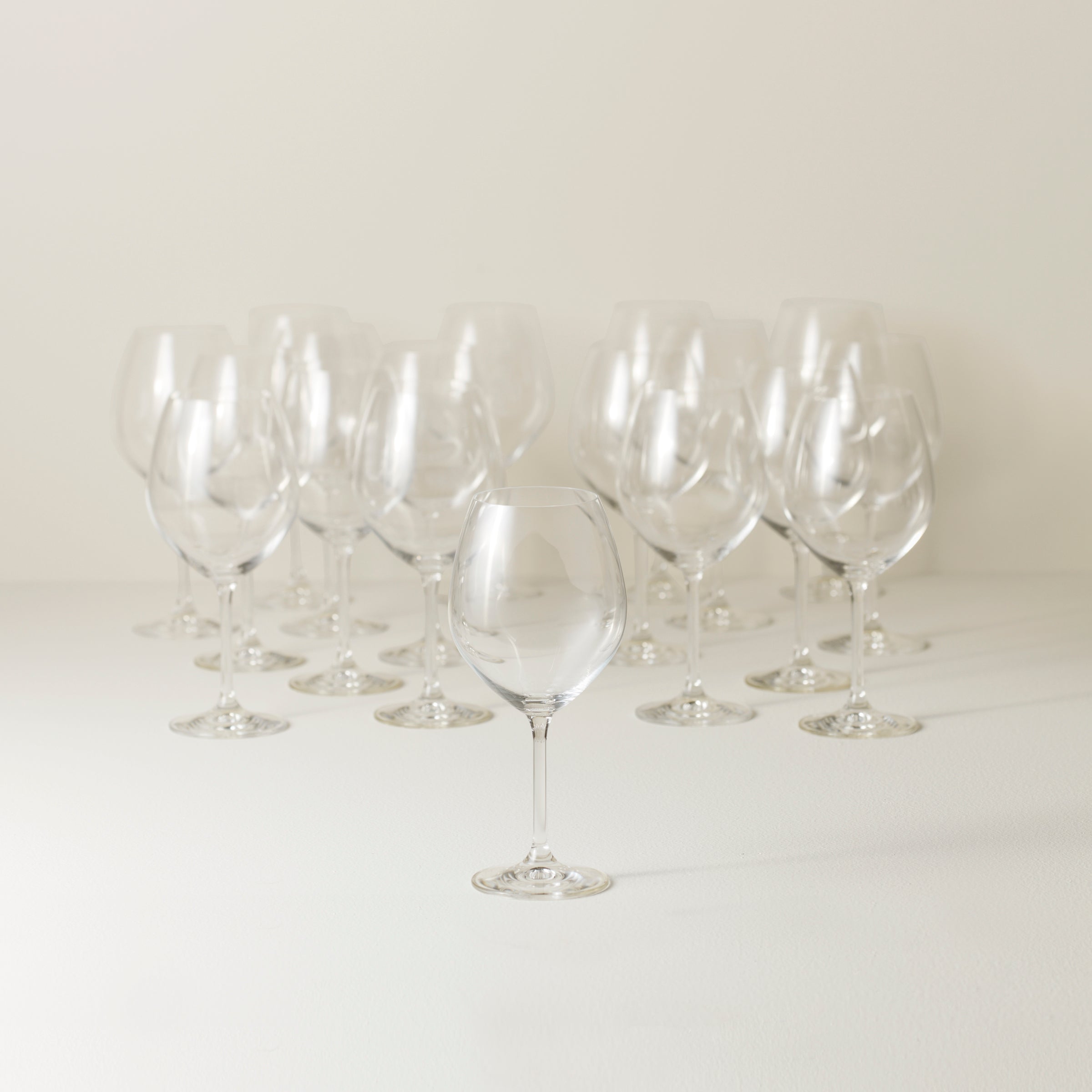 Red Wine Glasses Set of 18 - Durable & Dishwasher Safe | Tuscany Classics